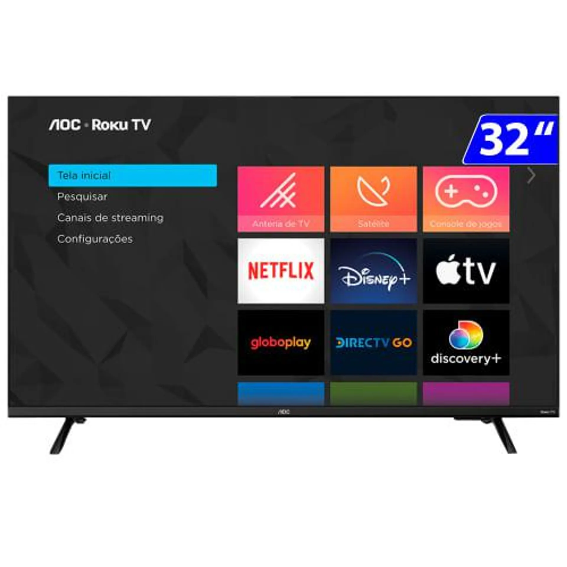 smart tv aoc 32" ROKU WIFI HD HDMI