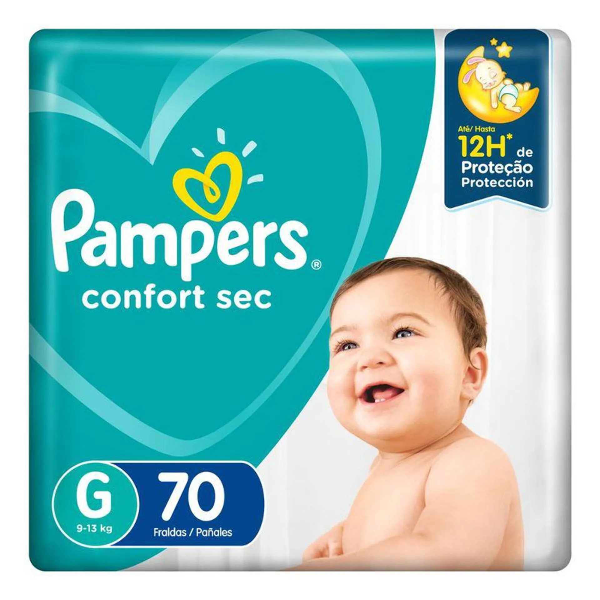 Fralda Pampers Confort Sec G - 70 unidades