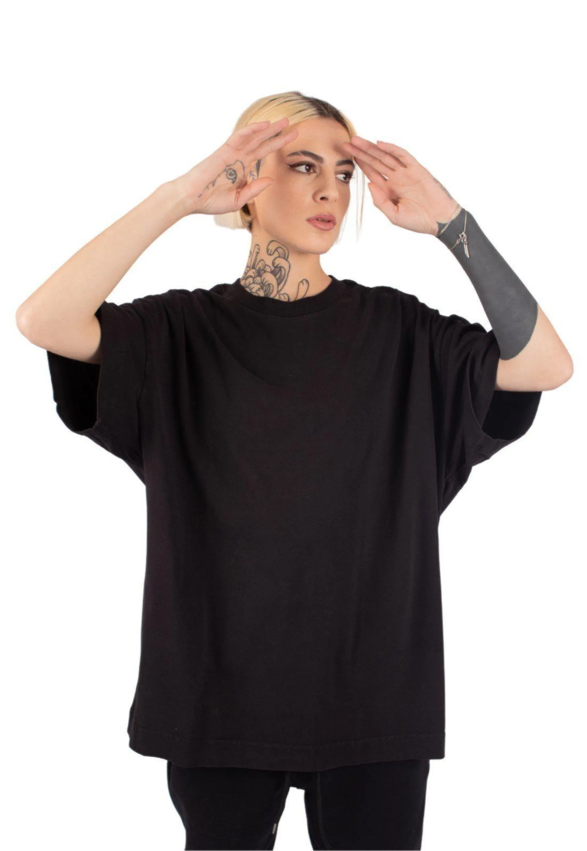 Camiseta Oversized Streetwear Preto Camisa Algodão