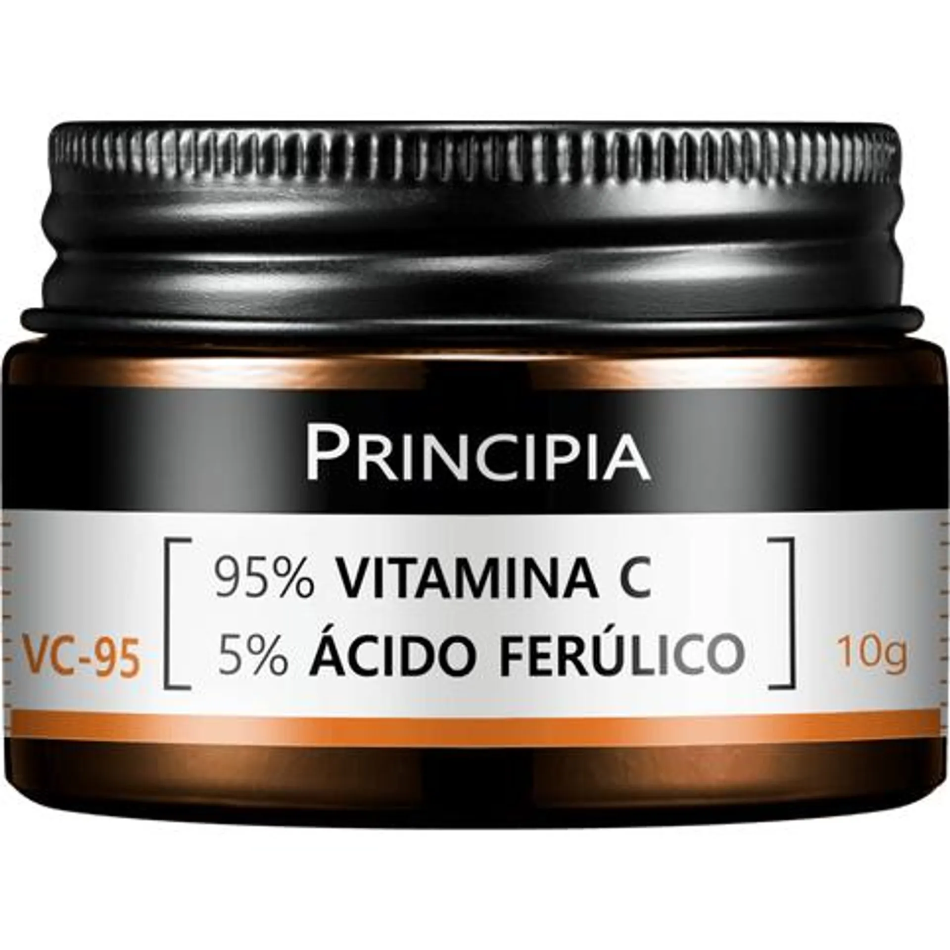 Vitamina C Pura Principia VC-95 95% + 5% Ácido Ferúlico Pó Ultrafino