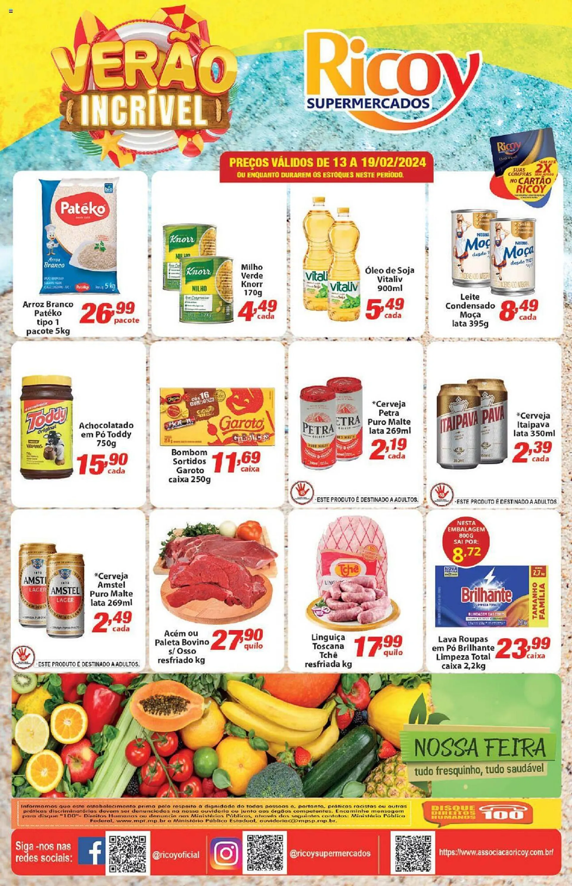 Encarte de Catálogo Ricoy Supermercados 13 de fevereiro até 19 de fevereiro 2024 - Pagina 