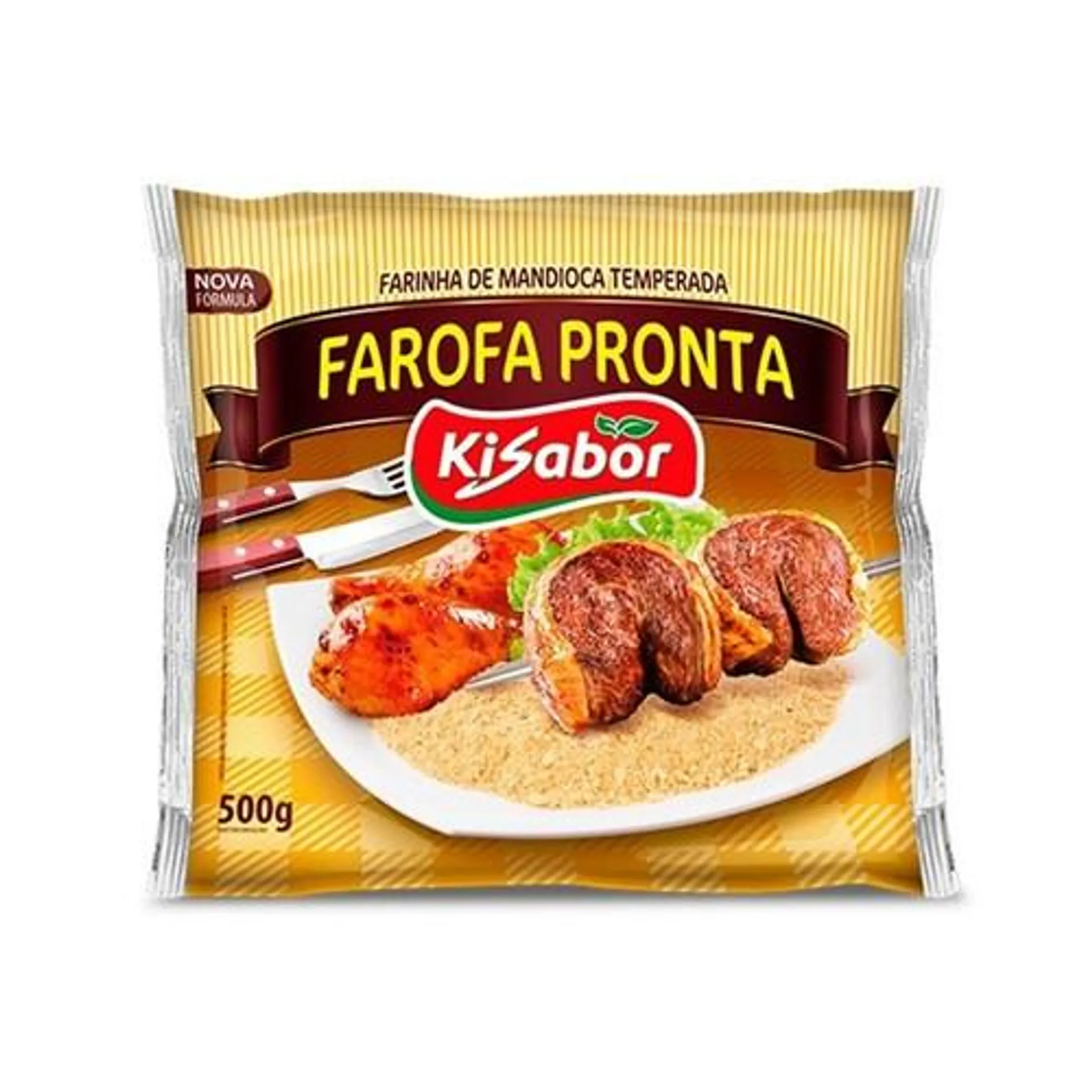 Farofa Pronta de Mandioca Temperada Kisabor 500G