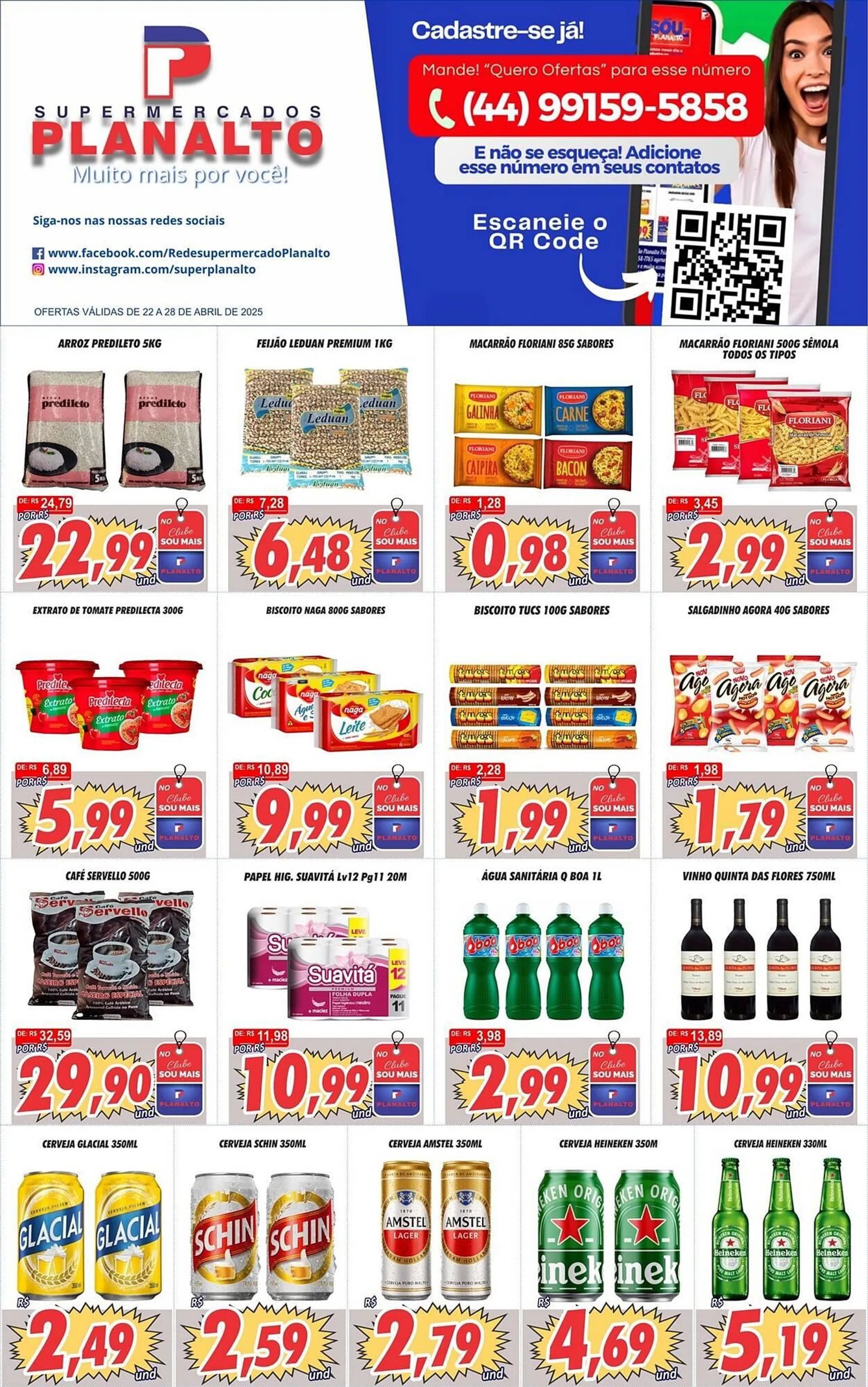 Encarte de Catálogo Supermercados Planalto 22 de abril até 28 de abril 2025 - Pagina 1
