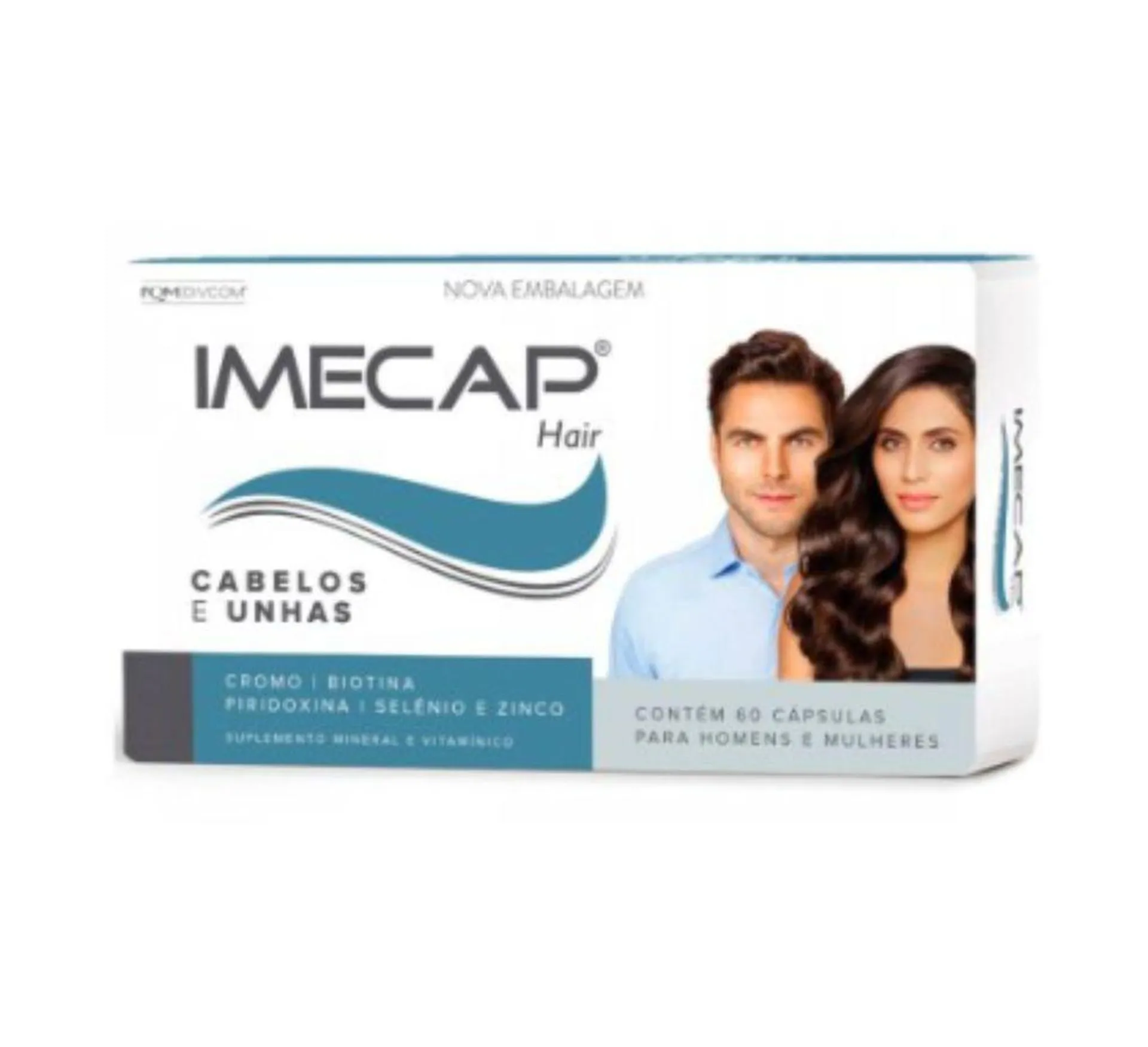 Suplemento Vitamínico Imecap Hair Cabelos e Unhas com 60 Cápsulas