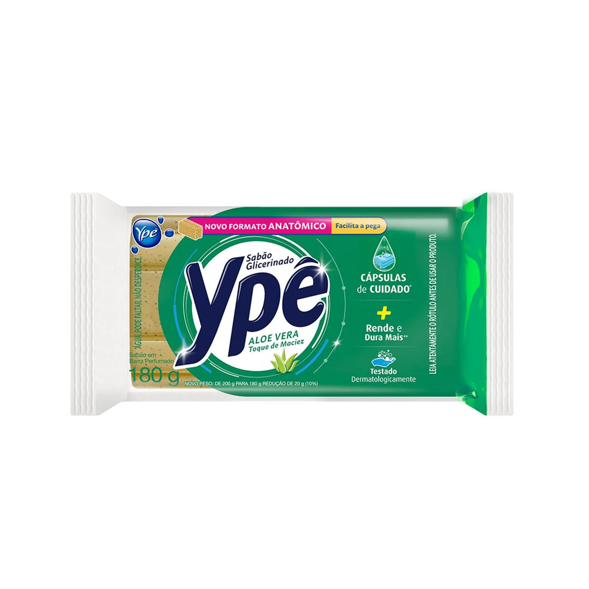 Sabão Em Barra Ypê Aloe Vera 180g