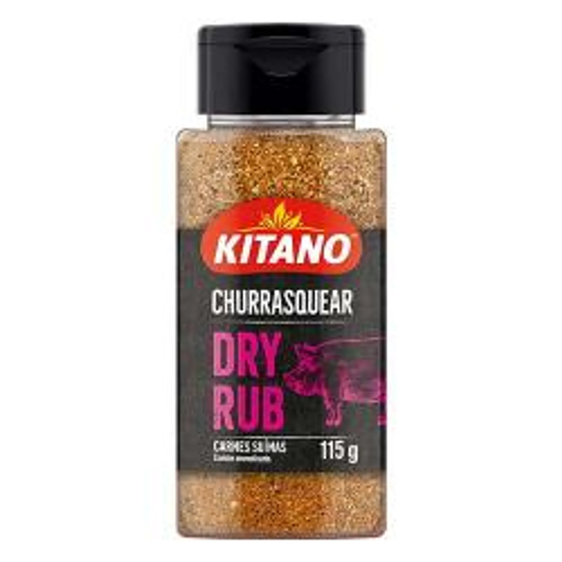 Tempero Dry Rub Para Carne Suína Kitano Churrasquear Frasco 115g