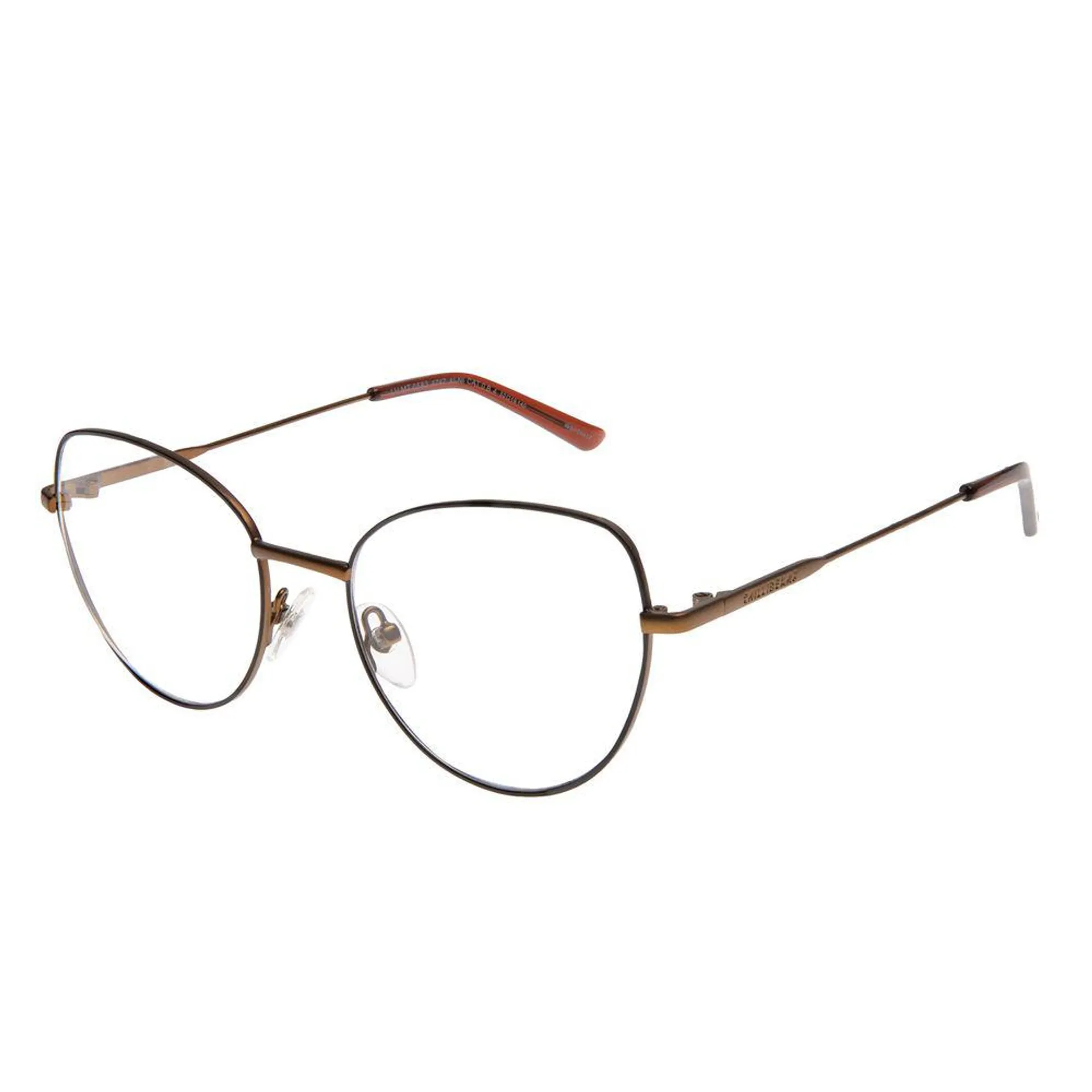 Armação Para Óculos de Grau Feminino Chilli Beans Gatinho Metal Marrom Escuro - LV.MT.0583.4747 M