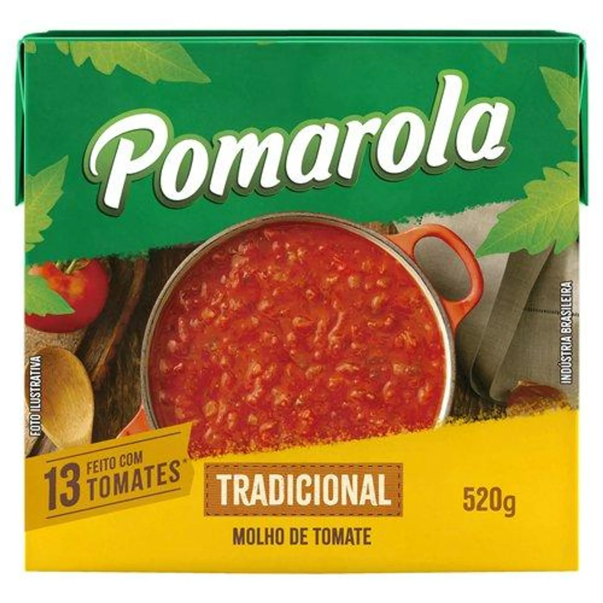 Molho de Tomate Tradicional Pomarola Caixa 520g