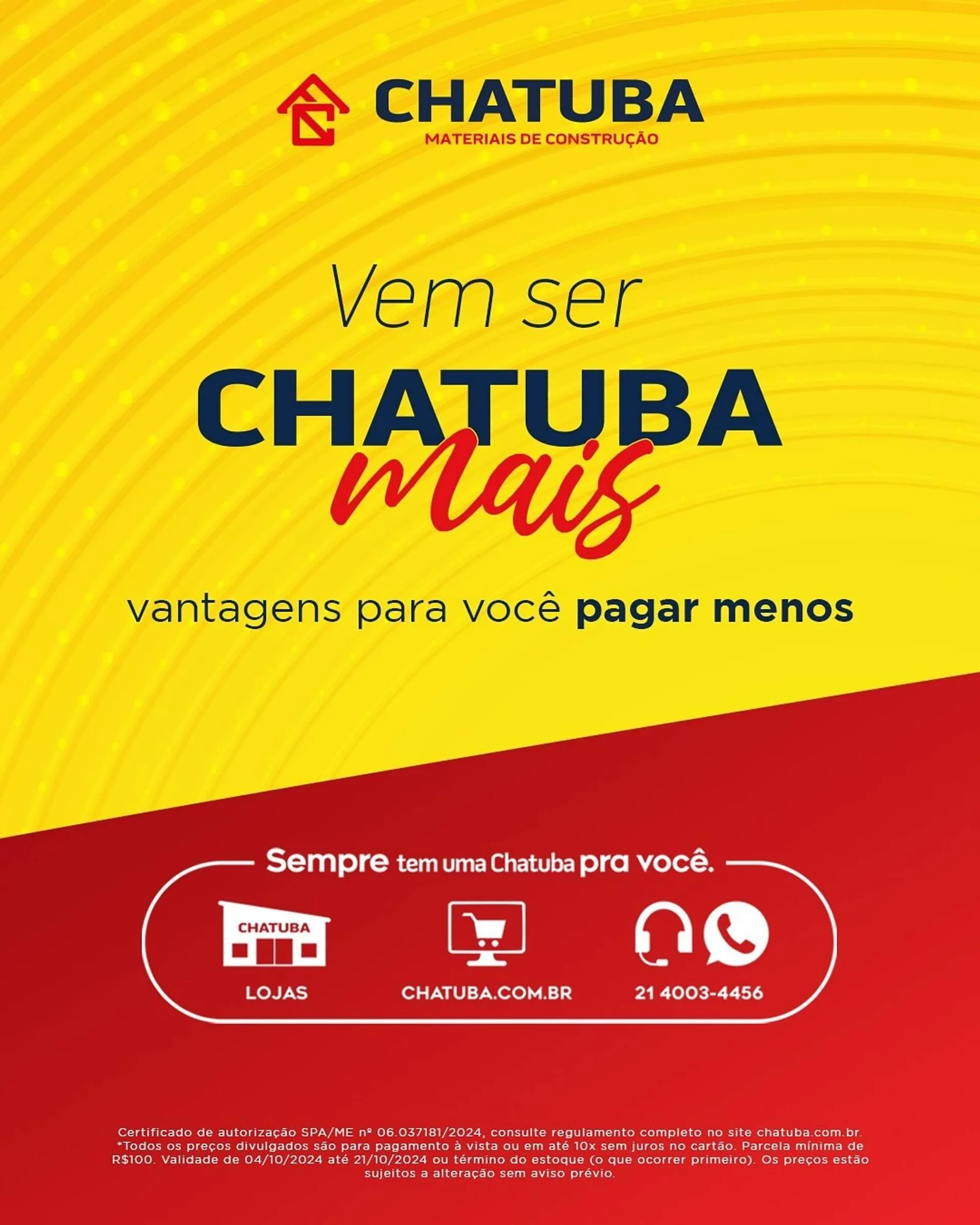 Encarte de Catálogo Chatuba 7 de outubro até 21 de outubro 2024 - Pagina 3