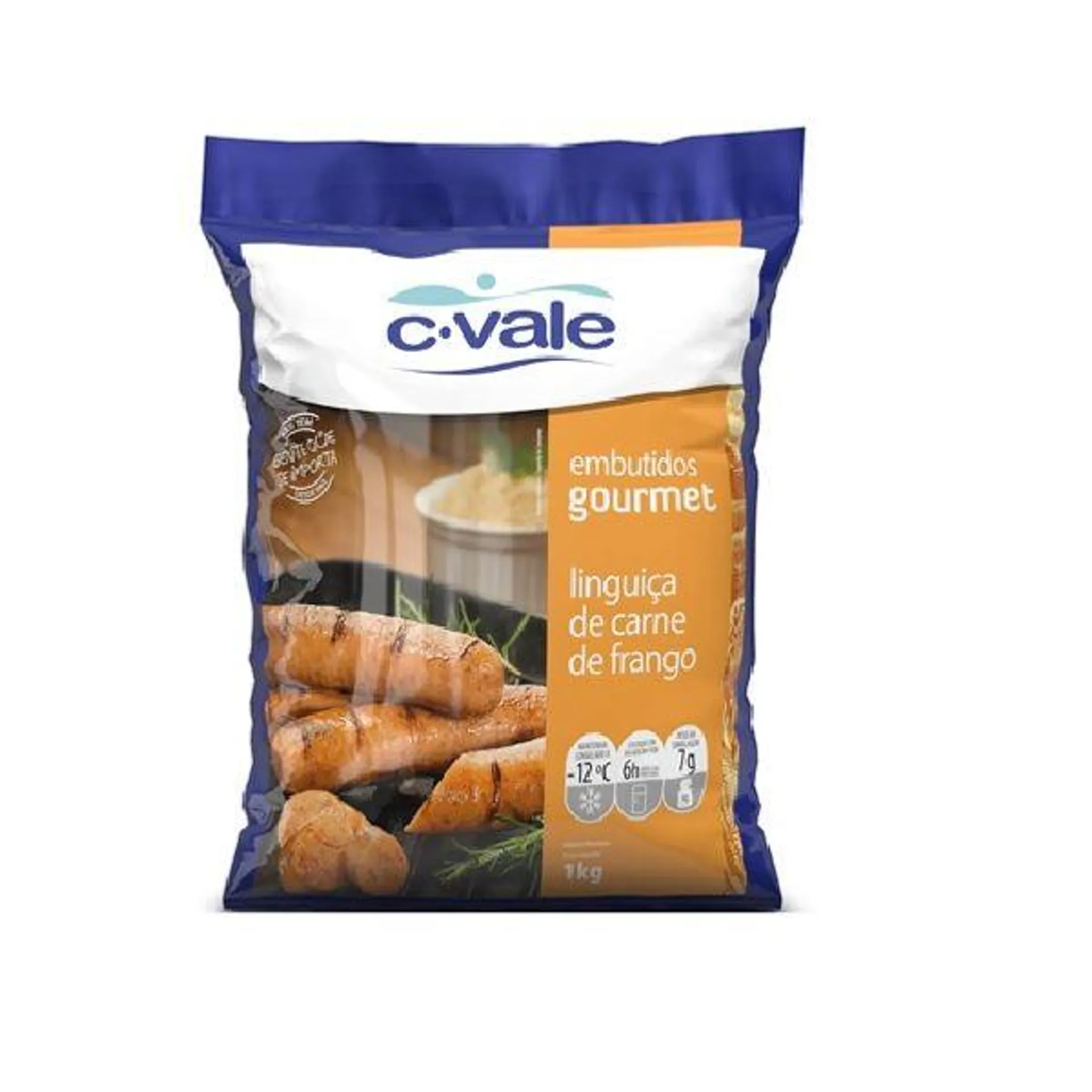 Linguiça de Frango C-Vale Tradicional 1kg