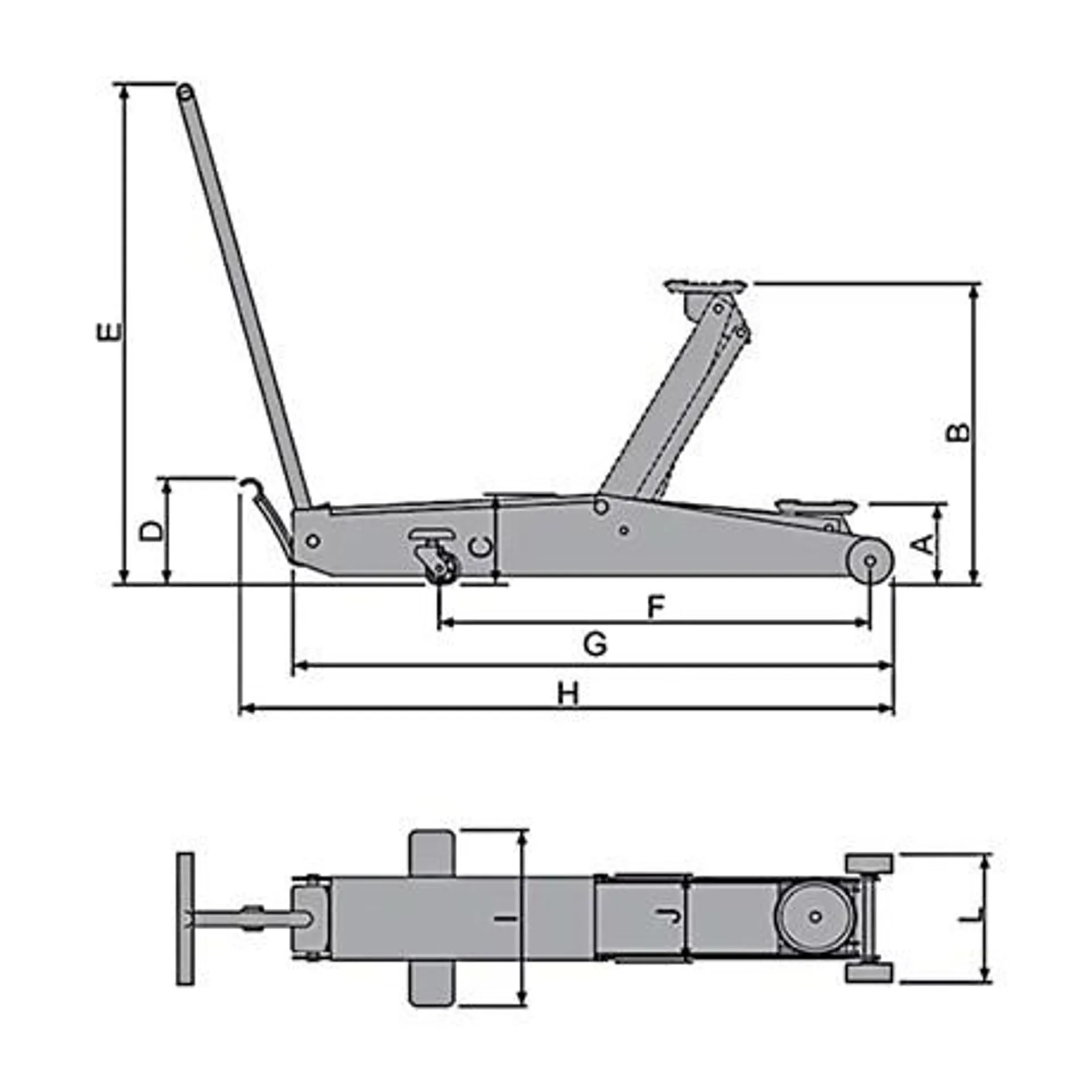 Macaco Jacaré Longo com Roda de Ferro 2 Toneladas J2200 BOVENAU