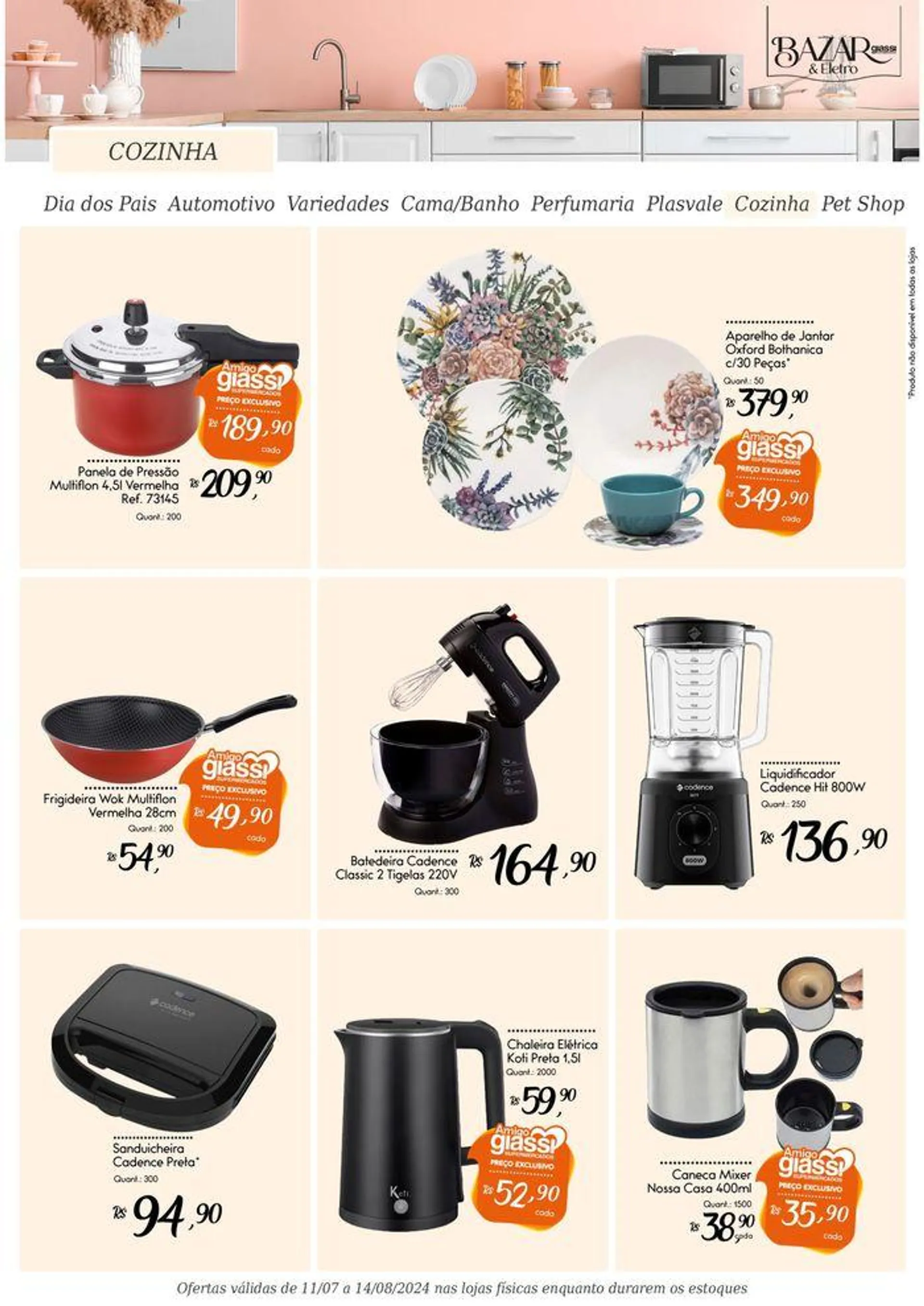 Encarte de Bazar & Eletro Giassi 11 de julho até 14 de agosto 2024 - Pagina 12