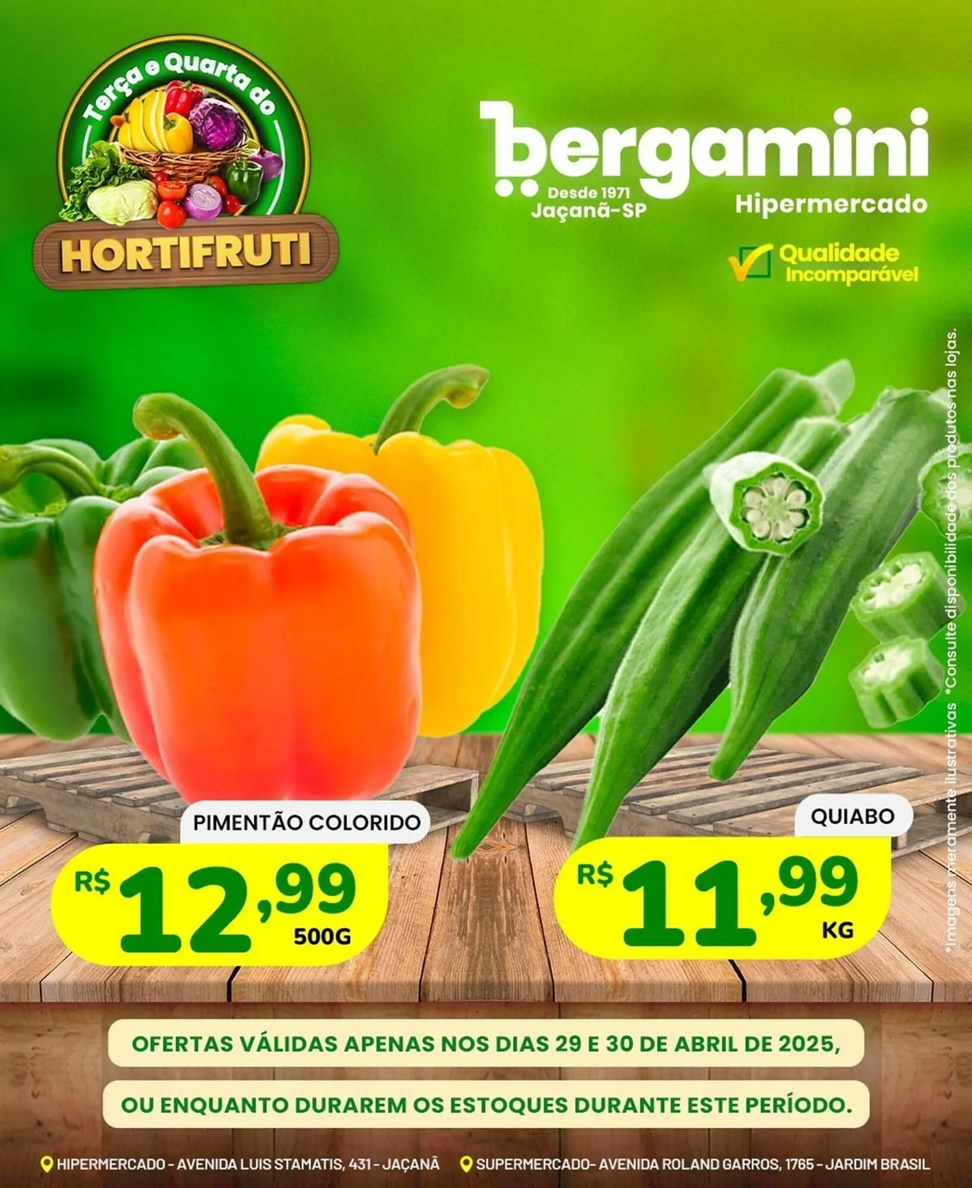 Encarte de Catálogo Supermercado Bergamini 29 de abril até 30 de abril 2025 - Pagina 1