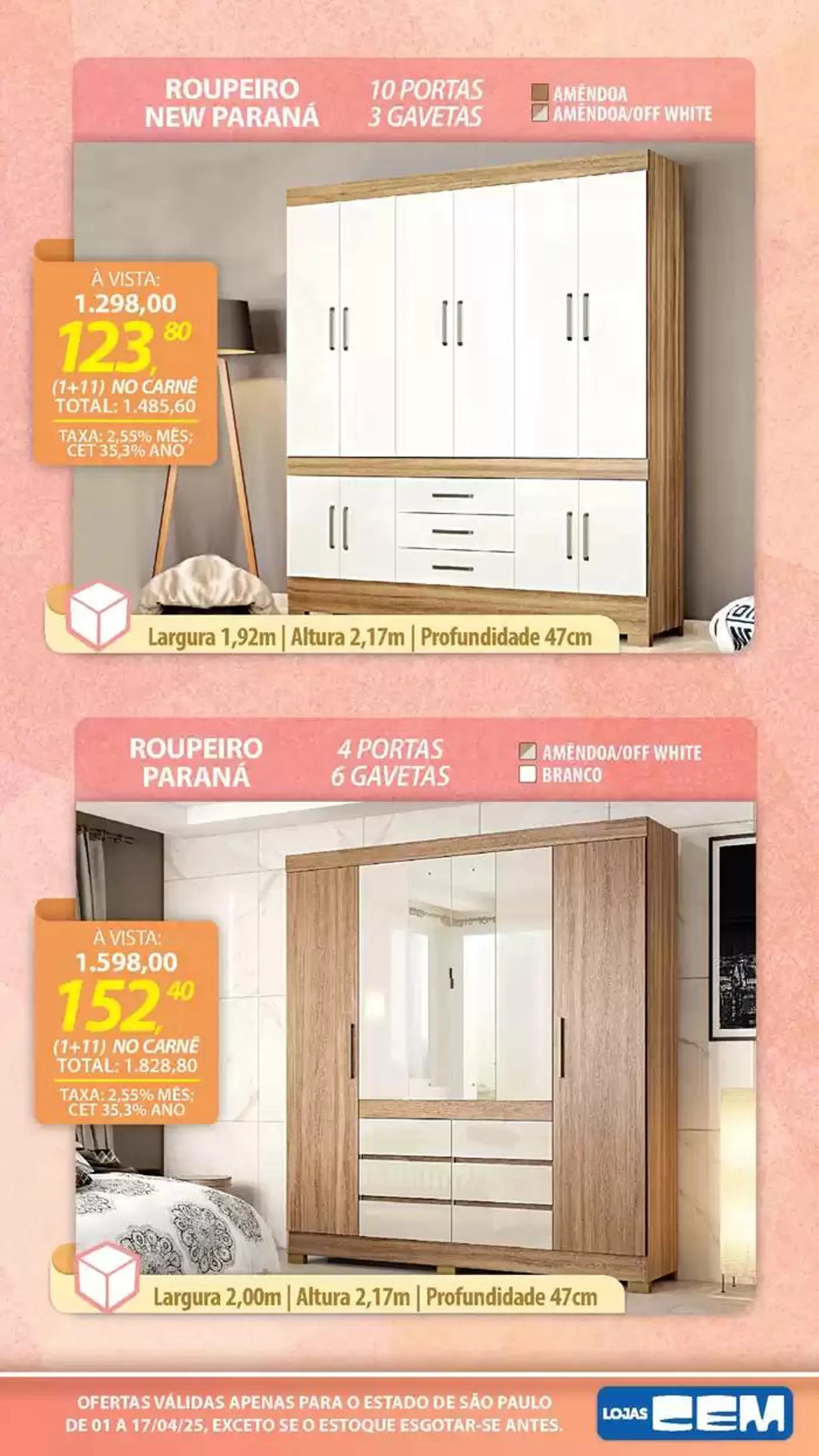 Encarte de Encarte Lojas Cem 3 de abril até 17 de abril 2025 - Pagina 92