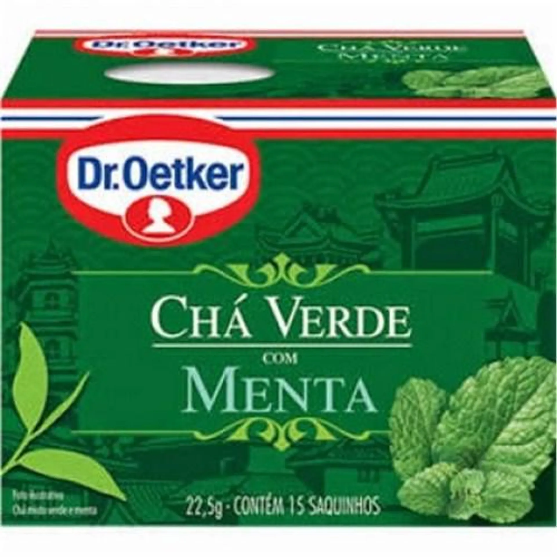 Chá Verde Menta Dr. Oetker Caixa 15 Sachês 22,5g