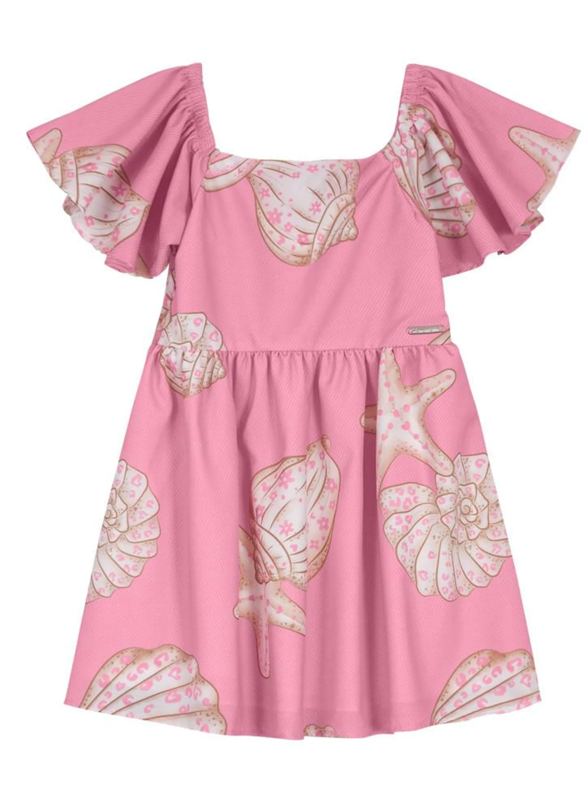 Vestido estampado infantil menina Brandili