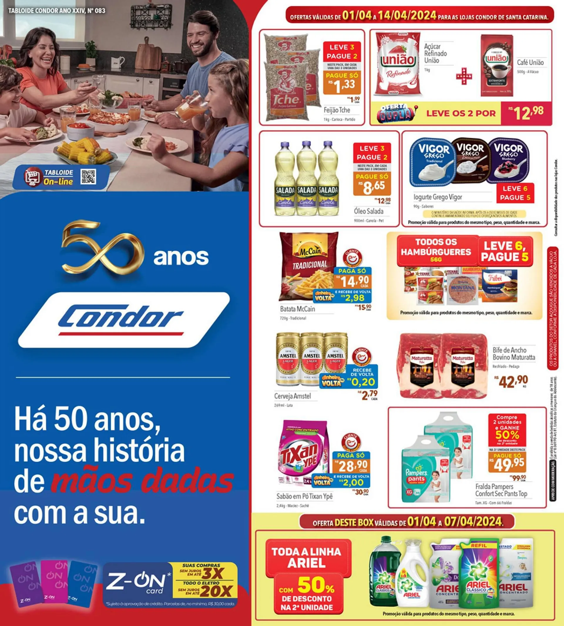 Encarte de Catálogo Supermercados Condor 2 de abril até 14 de abril 2024 - Pagina 1