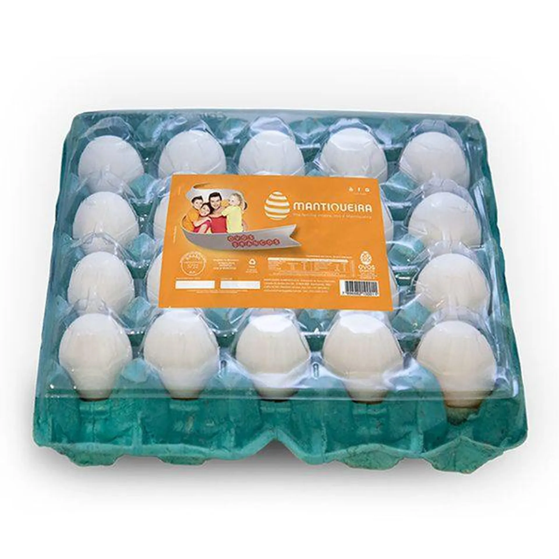 Ovo Branco Grande Happy Eggs c/ 20 unidades