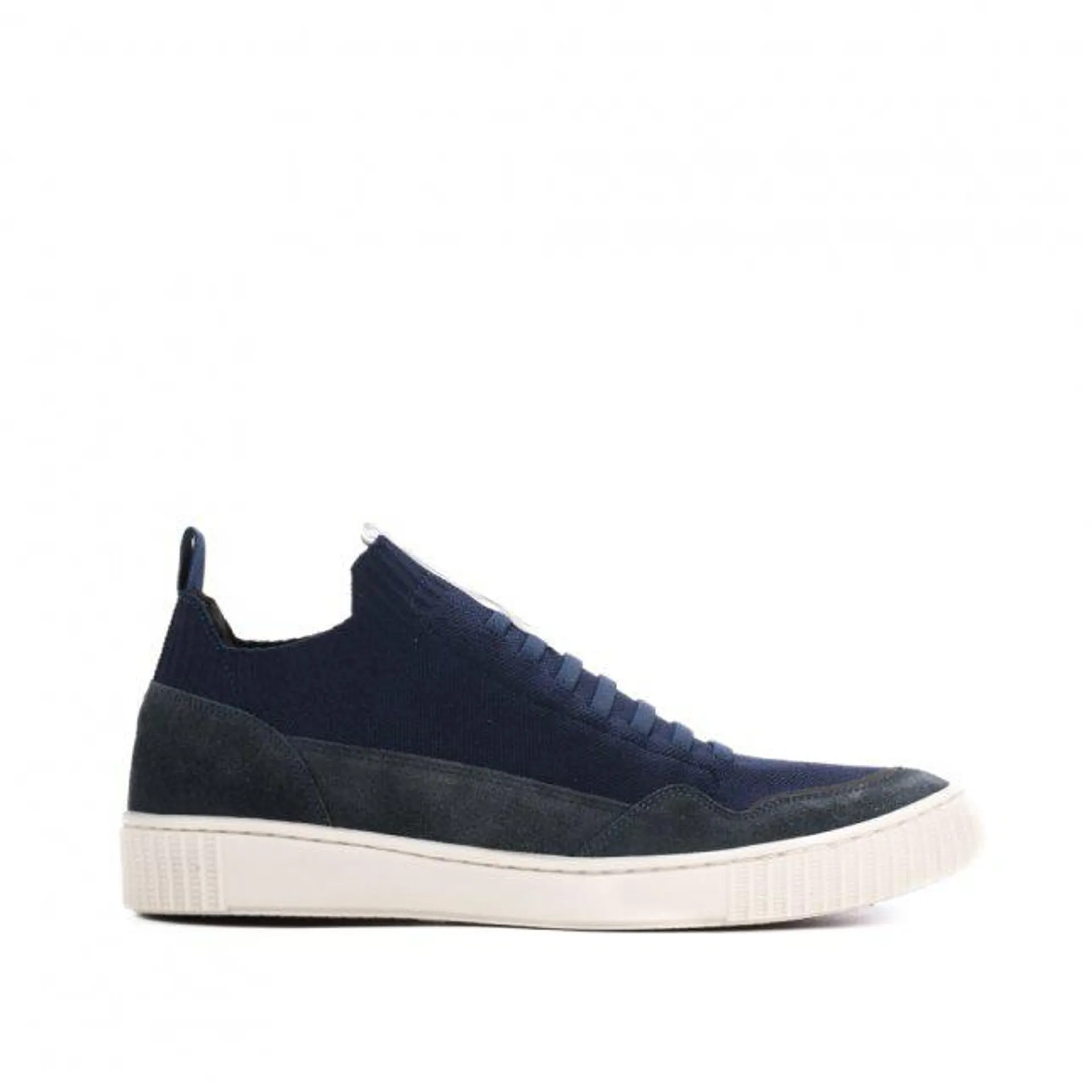 Tênis Masculino Azul Marinho Preto Tecido Liso
