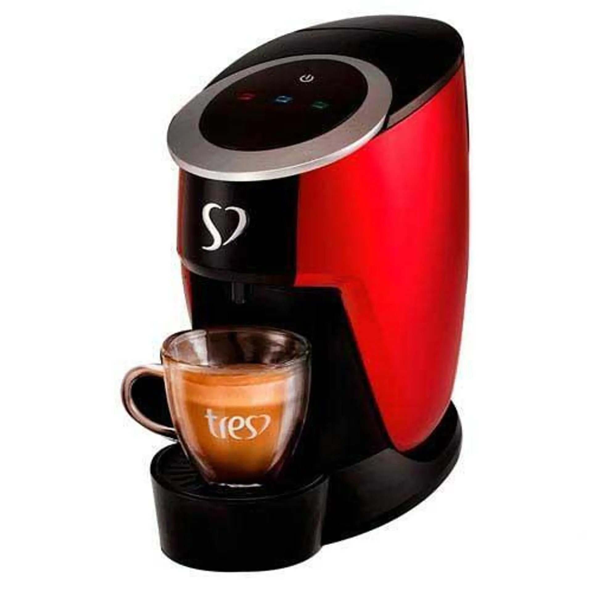 Cafeteira TRES 3Corações Touch Vermelha para Café Espresso Automática - 2003899 - 110V