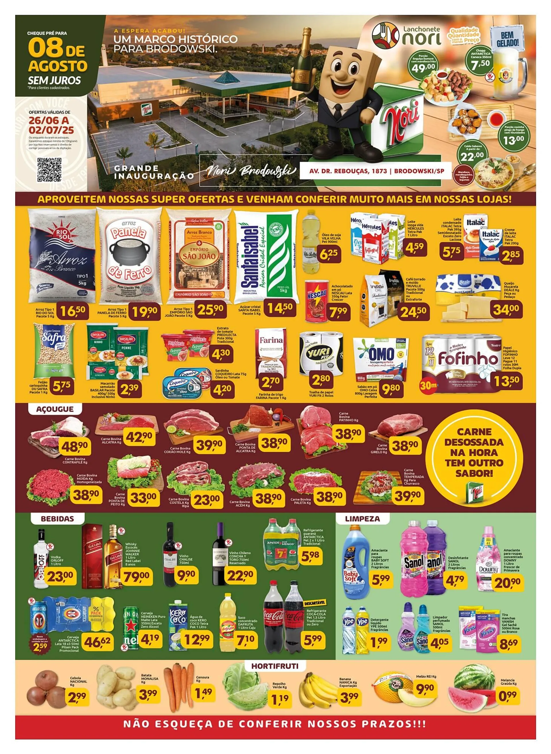 Encarte de Catálogo Supermercados Nori 26 de junho até 2 de julho 2025 - Pagina 1