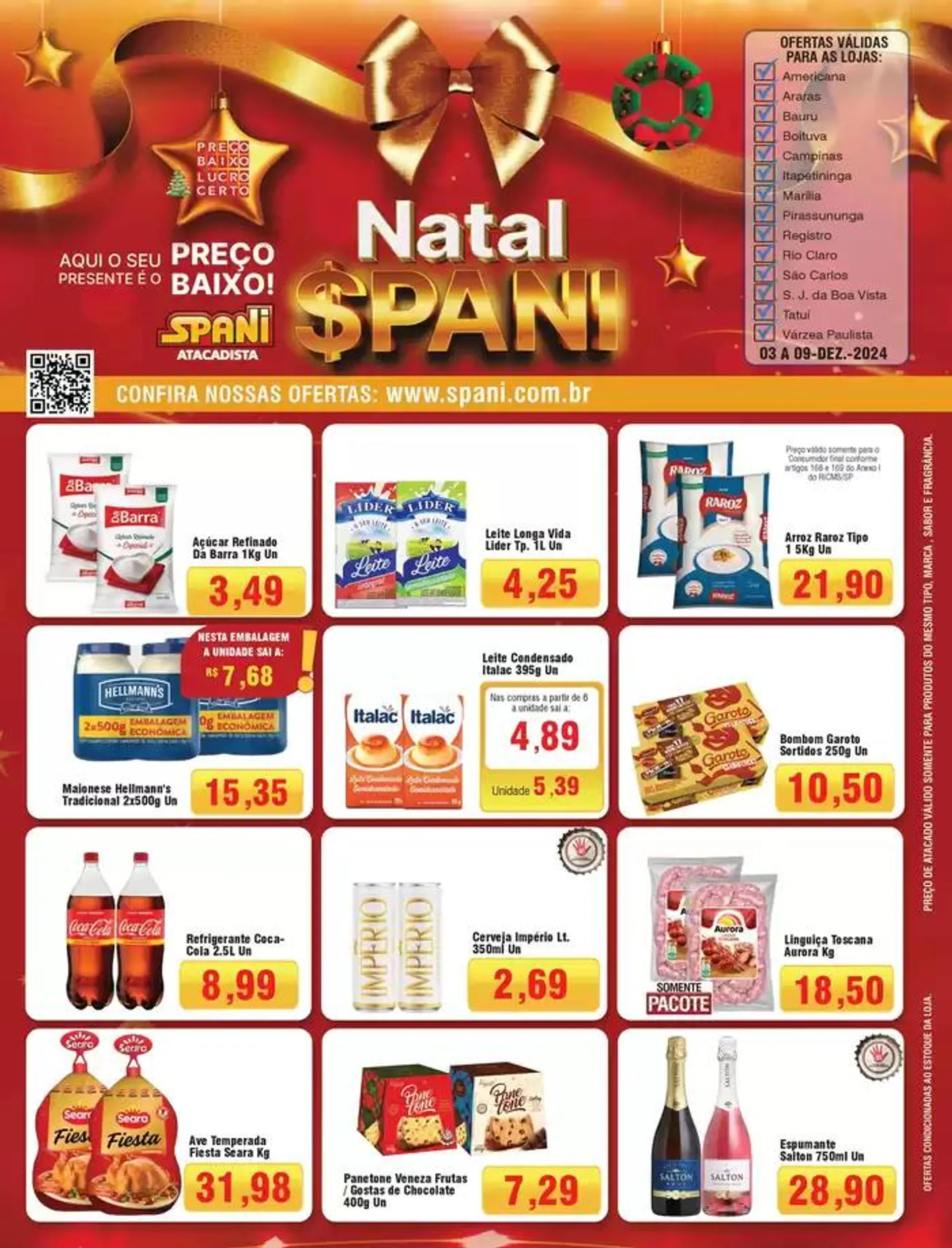 Encarte de Encarte Spani Atacadista 3 de dezembro até 10 de dezembro 2024 - Pagina 1