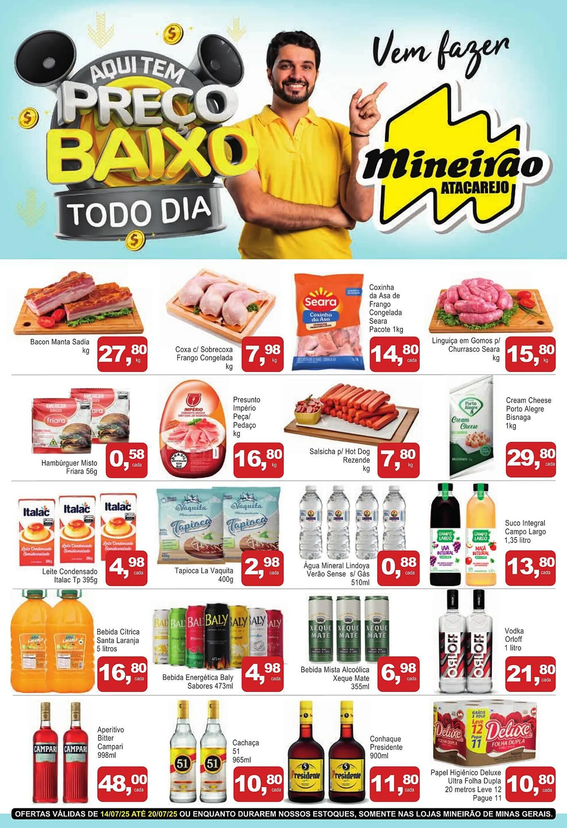 Encarte de Catálogo Mineirão Atacarejo 14 de julho até 20 de julho 2025 - Pagina 1