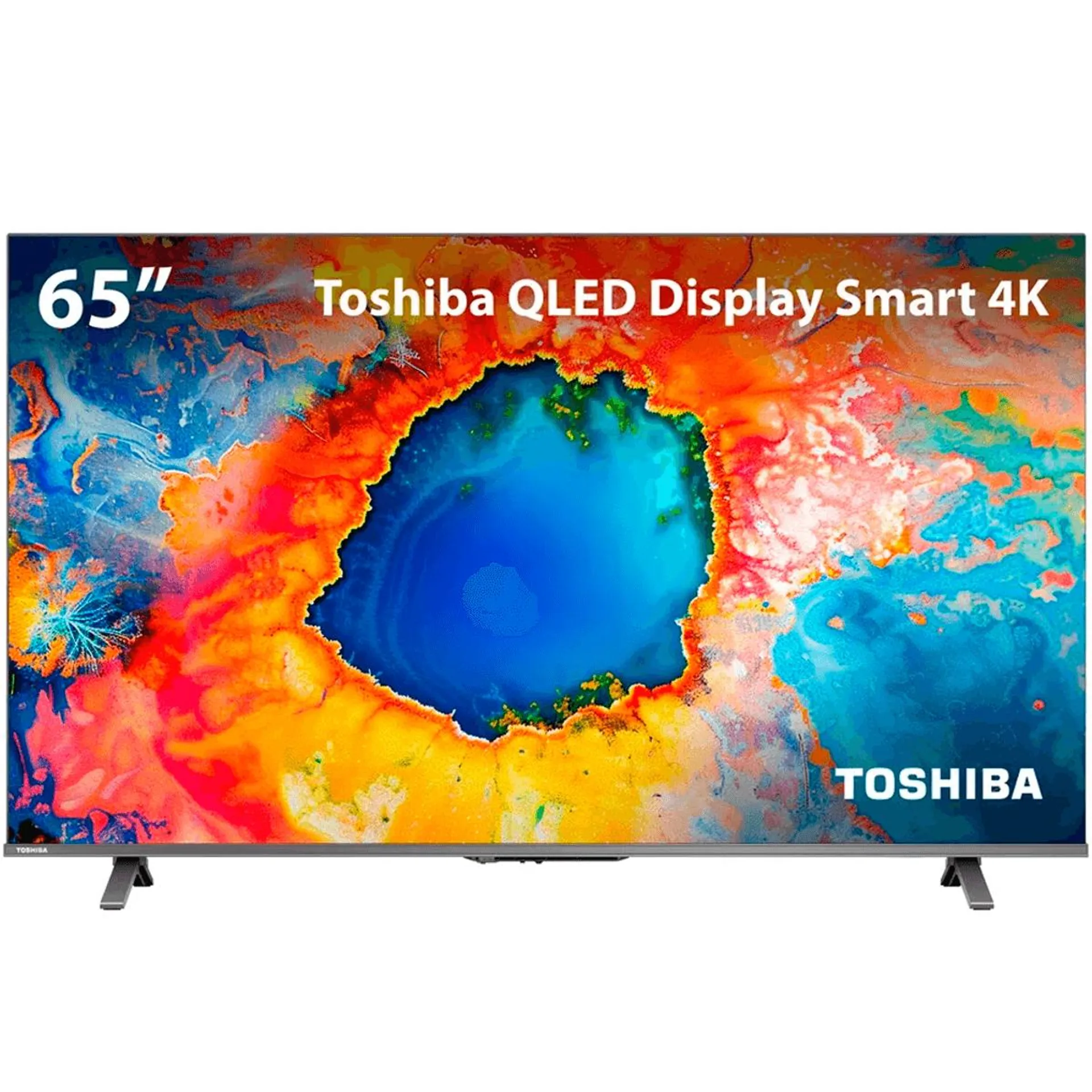 Smart TV 65" Toshiba QLED 4K TB036M com Google TV e Dolby Atmos