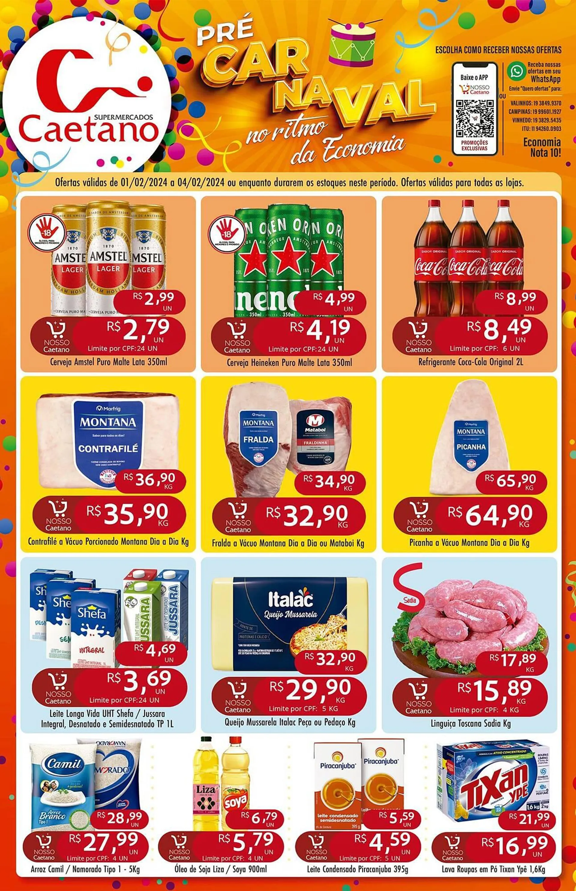 Encarte de Catálogo Supermercados Caetano 1 de fevereiro até 4 de fevereiro 2024 - Pagina 