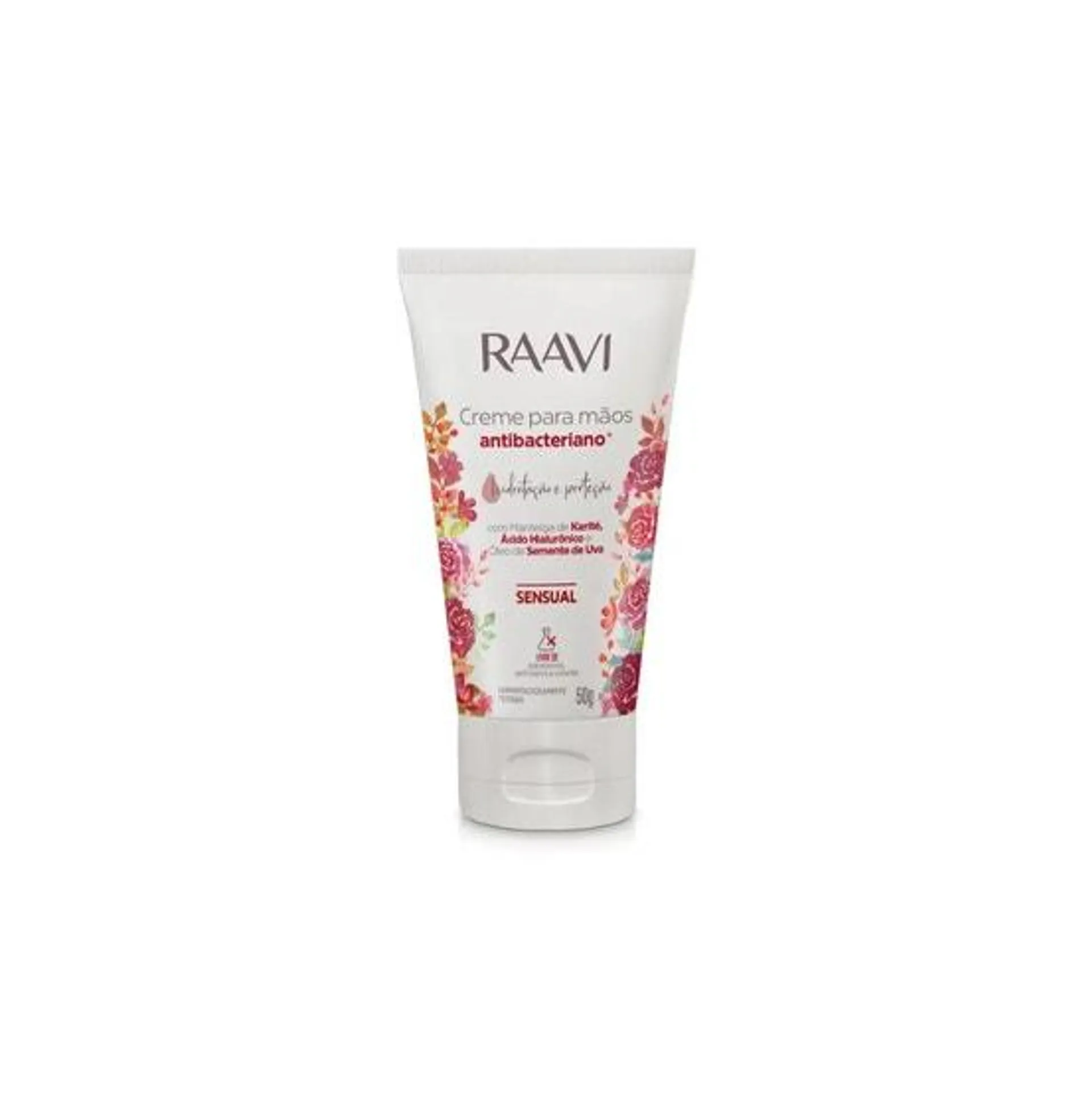 Creme Hidratante Mãos Raavi Antibacteriano Sensual 50gr