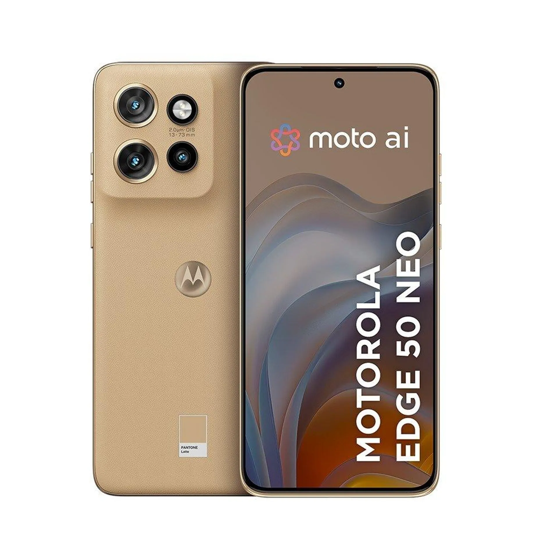 Smartphone Motorola Edge 50 Neo 5G Android Tela 6.4" 256GB Câmera 50MP+13MP+10MP Octa-Core 2.5GHz Latte Vegan Leather