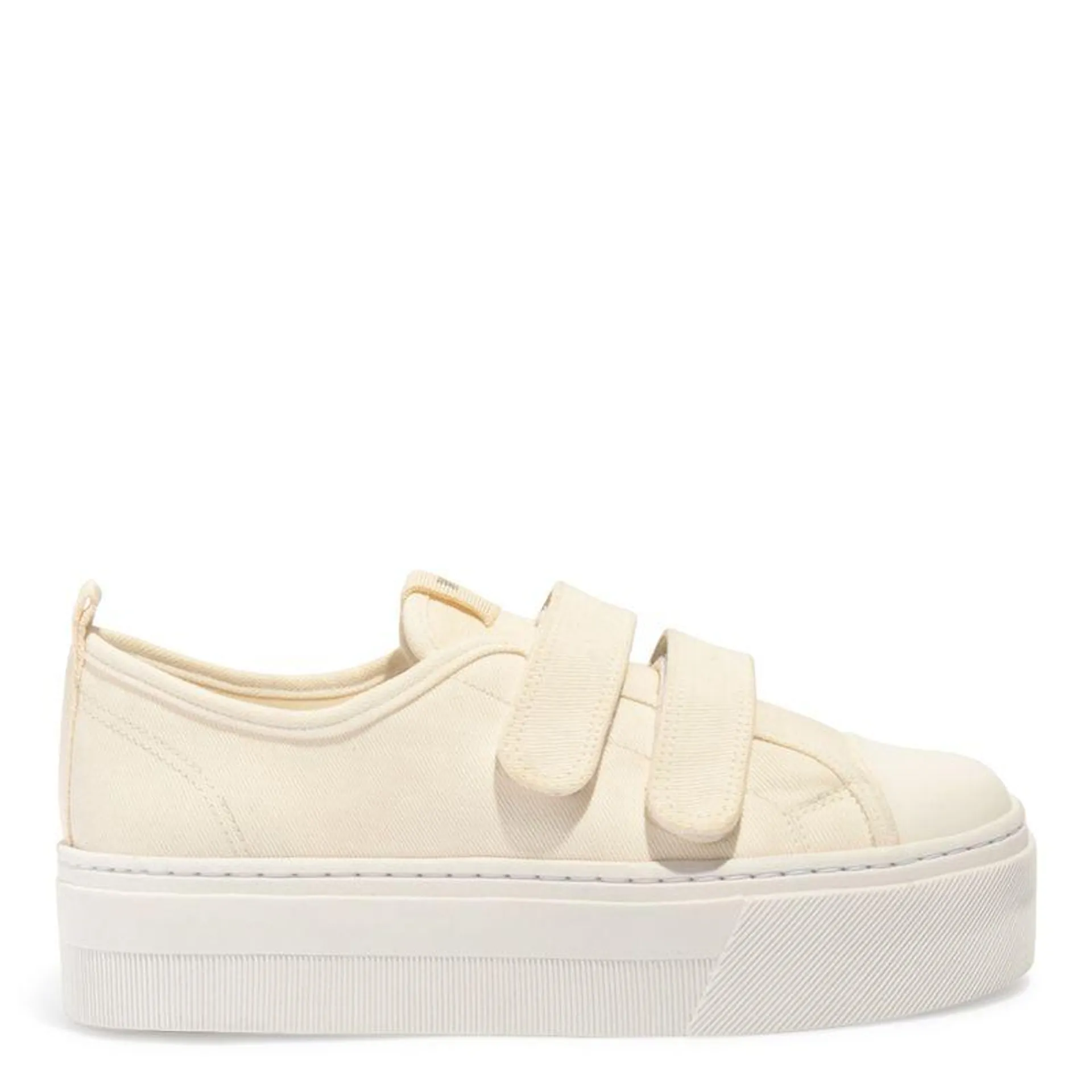 Tenis Lona Platafotma Off White Aba