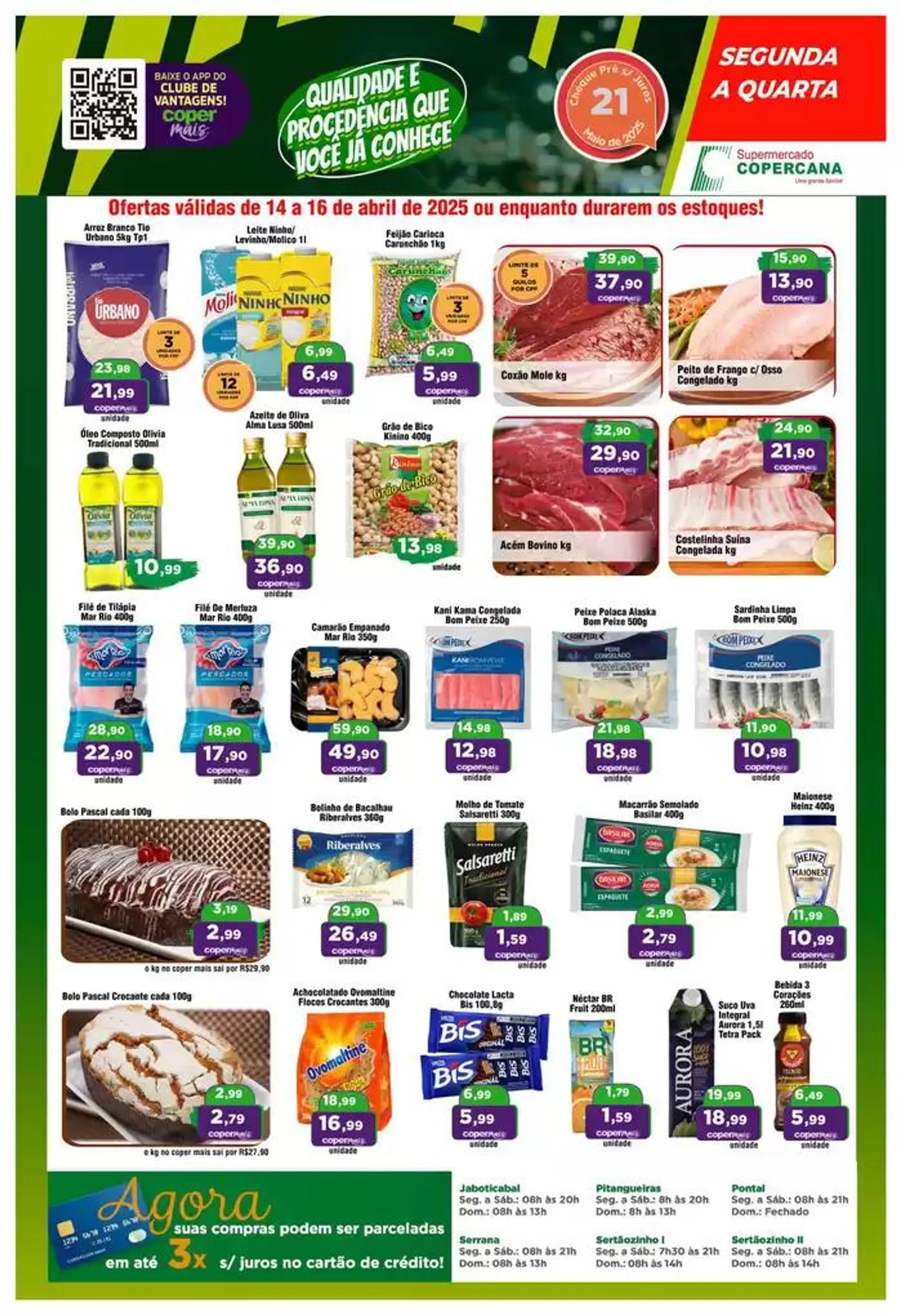 Encarte de Ofertas exclusivas e pechinchas 14 de abril até 16 de abril 2025 - Pagina 1