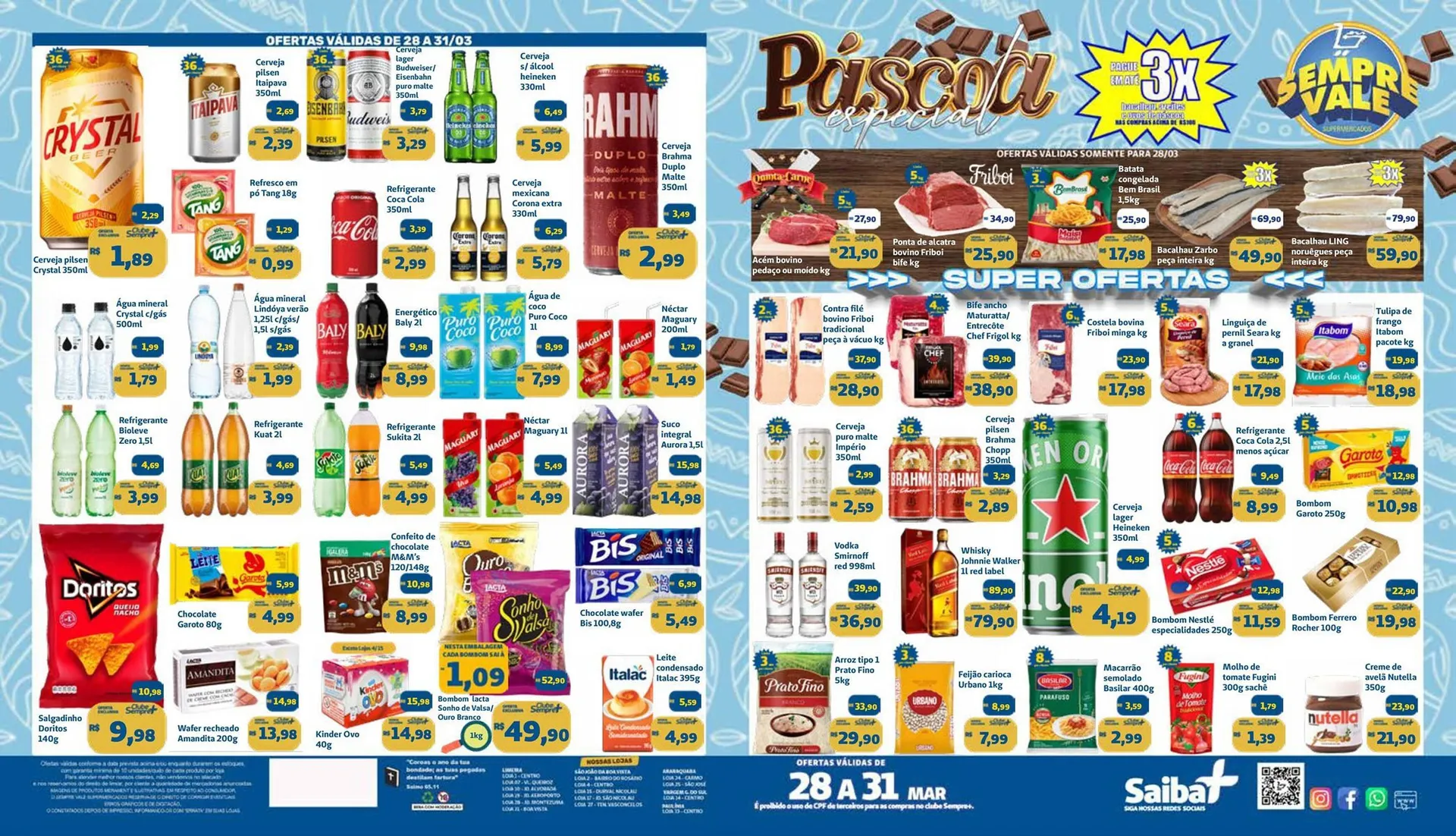 Encarte de Catálogo Sempre Vale Supermercados 28 de março até 31 de março 2024 - Pagina 1