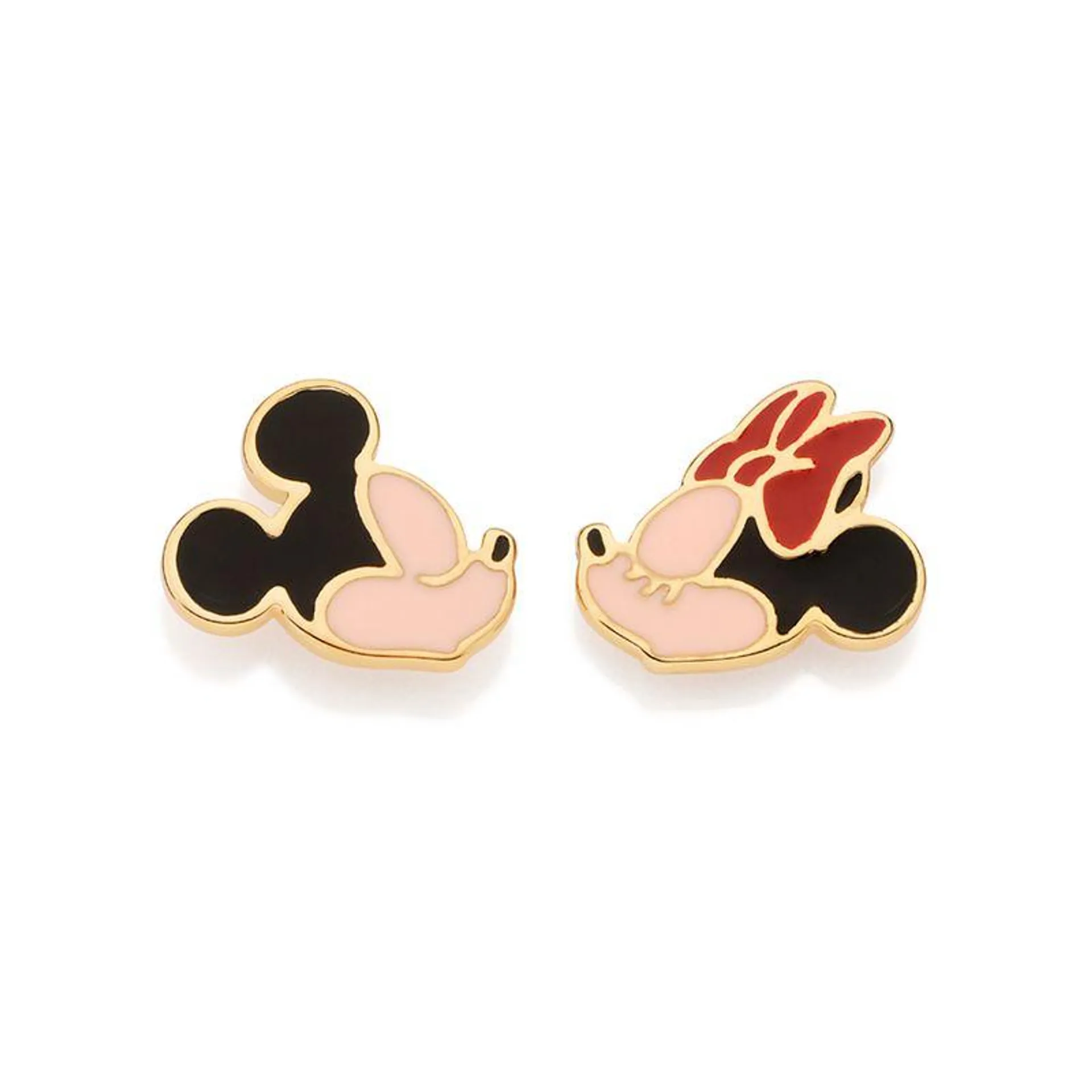 BRINCO MICKEY E MINNIE BANHADO A OURO 18K COM APLICAÇÃO DE RESINA - TAM.ÚNICO 5273140014