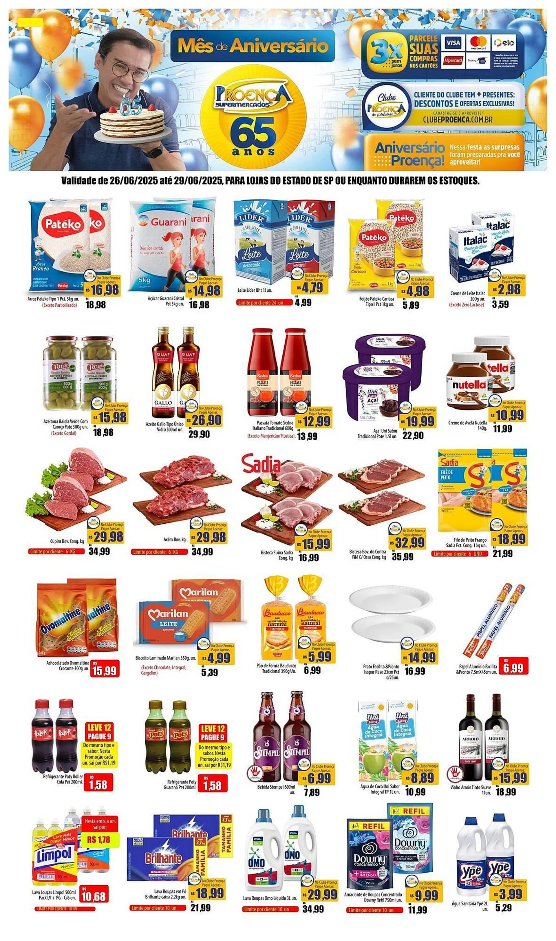 Encarte de Catálogo Proença Supermercados 26 de junho até 29 de junho 2025 - Pagina 1