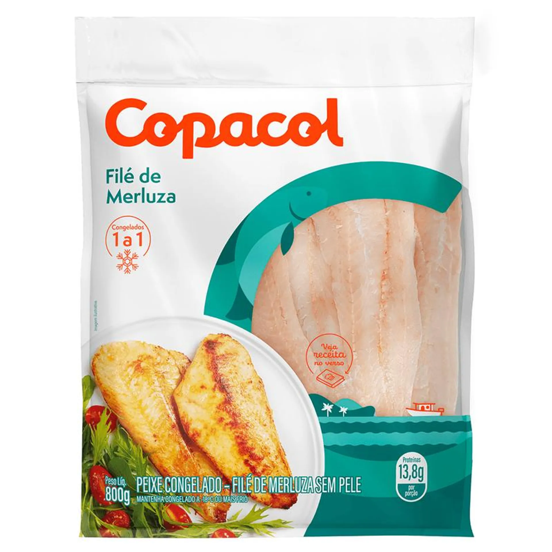 Peixe Filé Merluza Copacol 800g