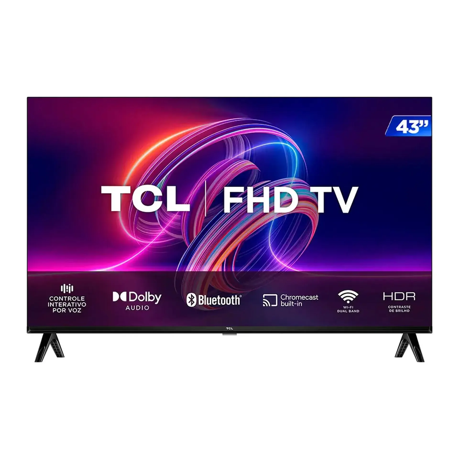 Smart TV TCL LED 43” Full HD HDR Wi-Fi Android Comando de Voz 43S5400A