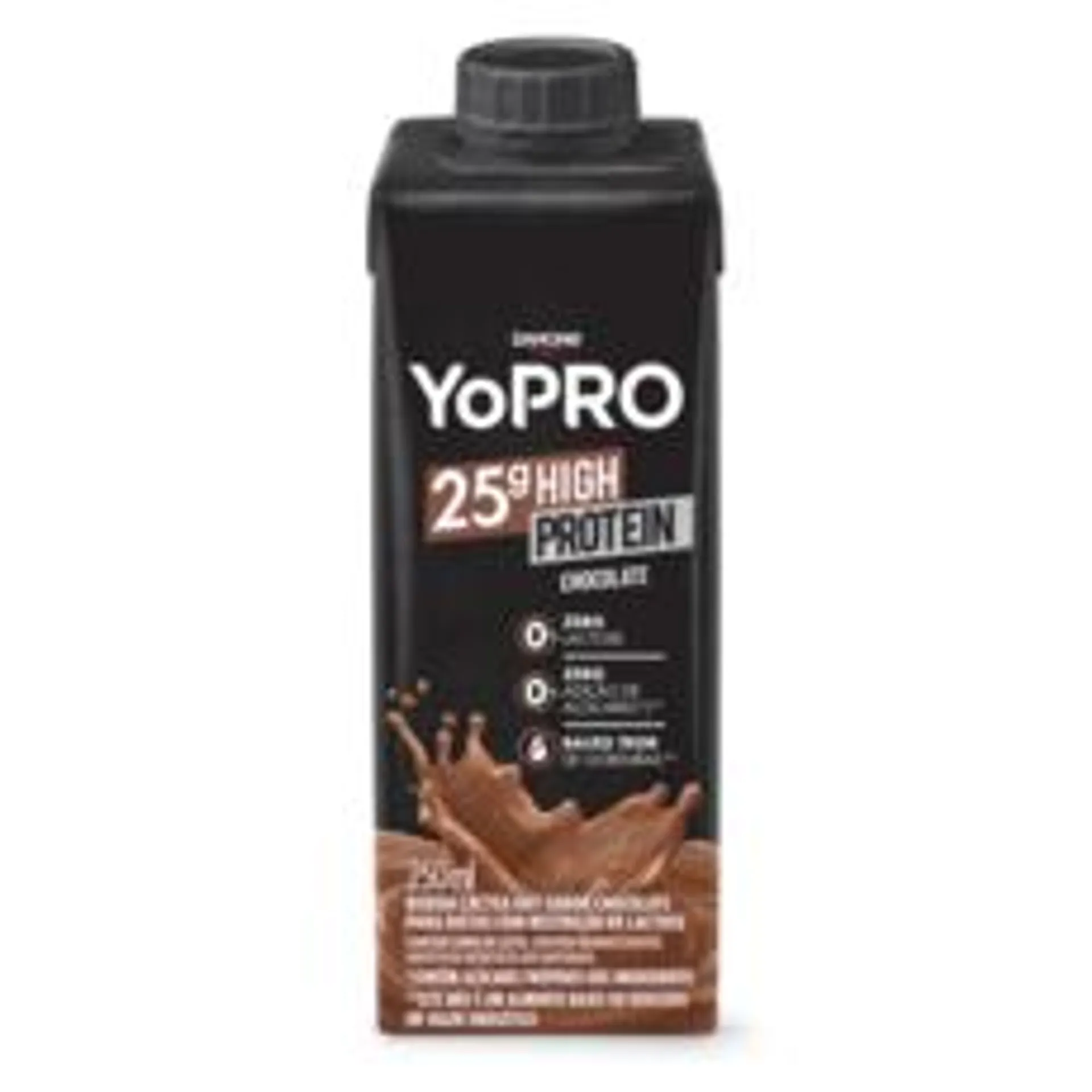 Bebida Láctea UHT Chocolate Zero Lactose YOPRO 25g High Protein Caixa 250ml