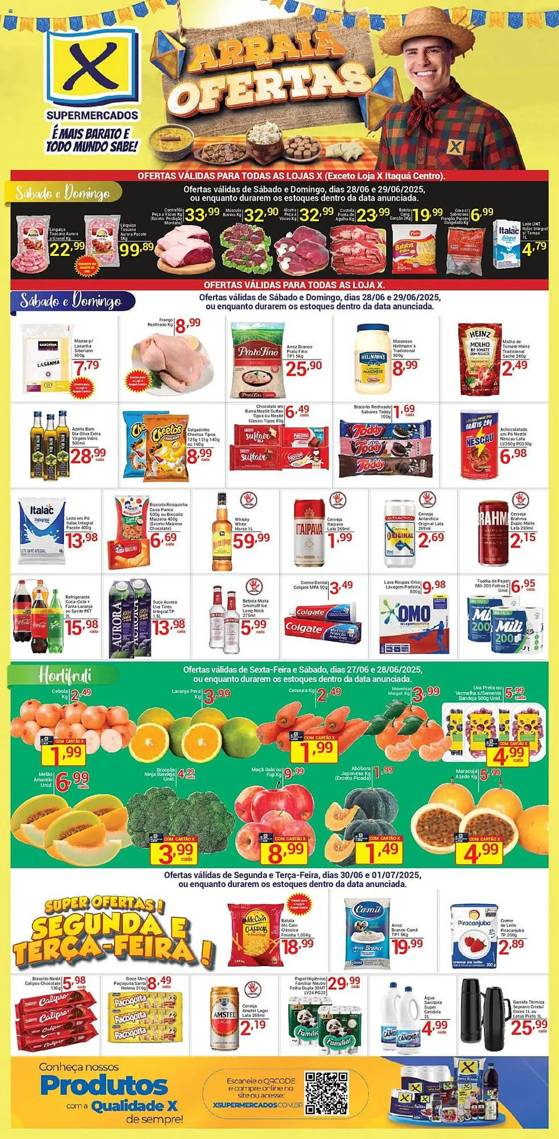 Encarte de Catálogo X Supermercados 28 de junho até 29 de junho 2025 - Pagina 1