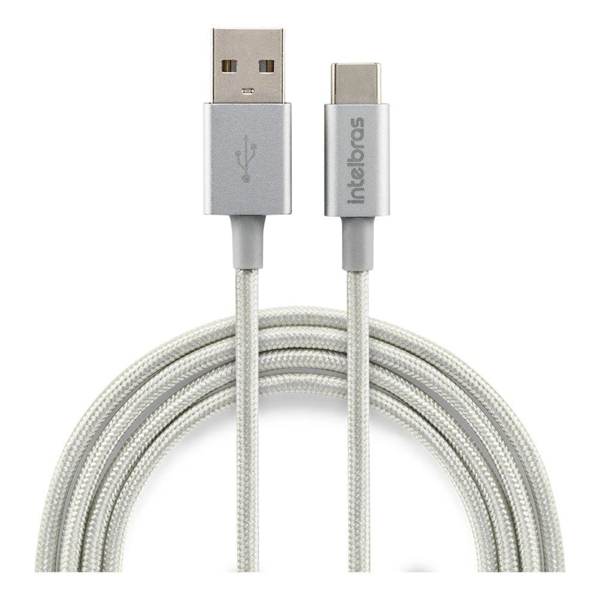 Cabo Intelbras USB-A/USB-C 1.5m Nylon Branco