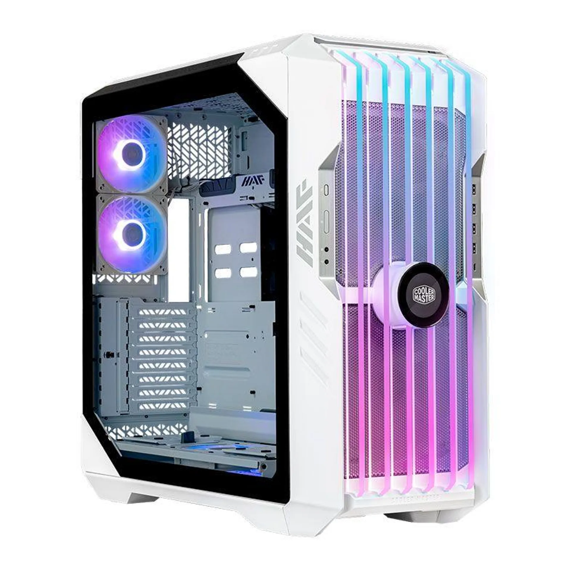 Gabinete Gamer Cooler Master HAF 700 EVO, Full-Tower, Lateral De Vidro, Branco, H700E-WGNN-S00