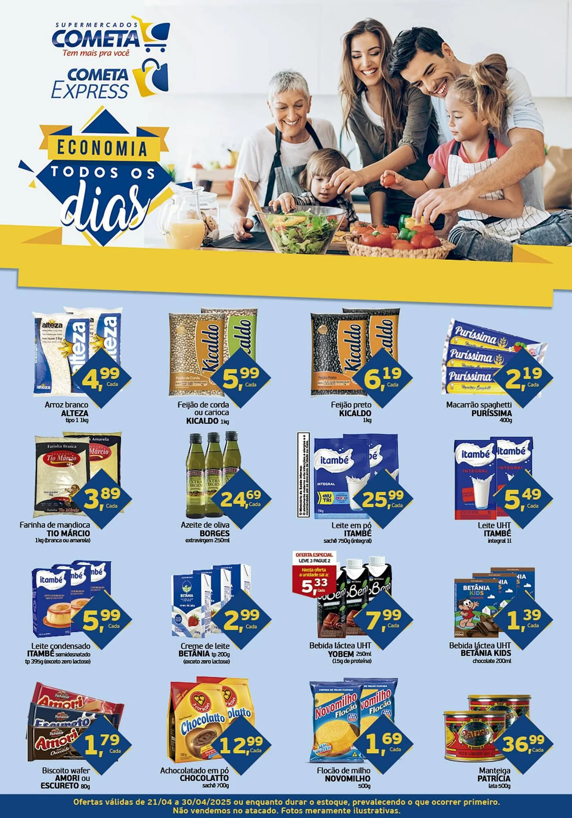 Encarte de Catálogo Cometa Supermercados 21 de abril até 30 de abril 2025 - Pagina 1