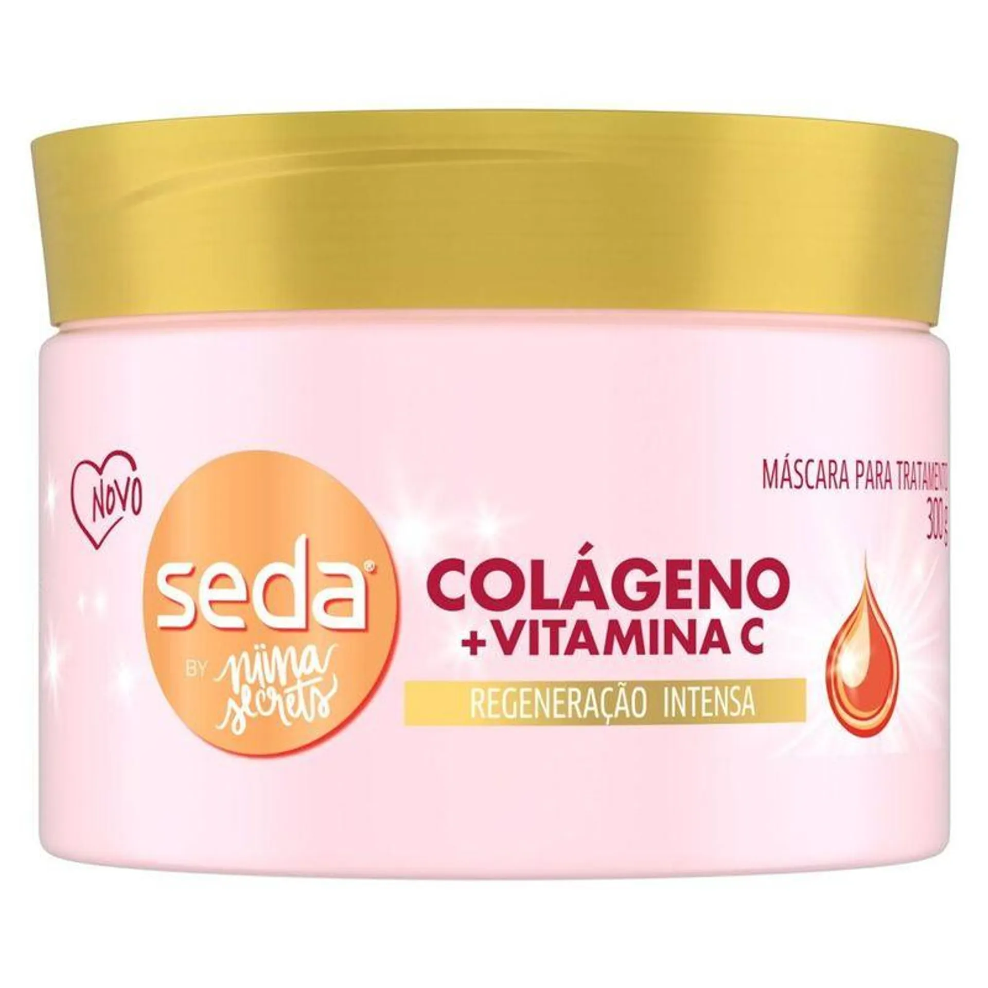 Mascara de Tratamento Seda By Niina Secrets Colágeno + Vitamina C 300 g