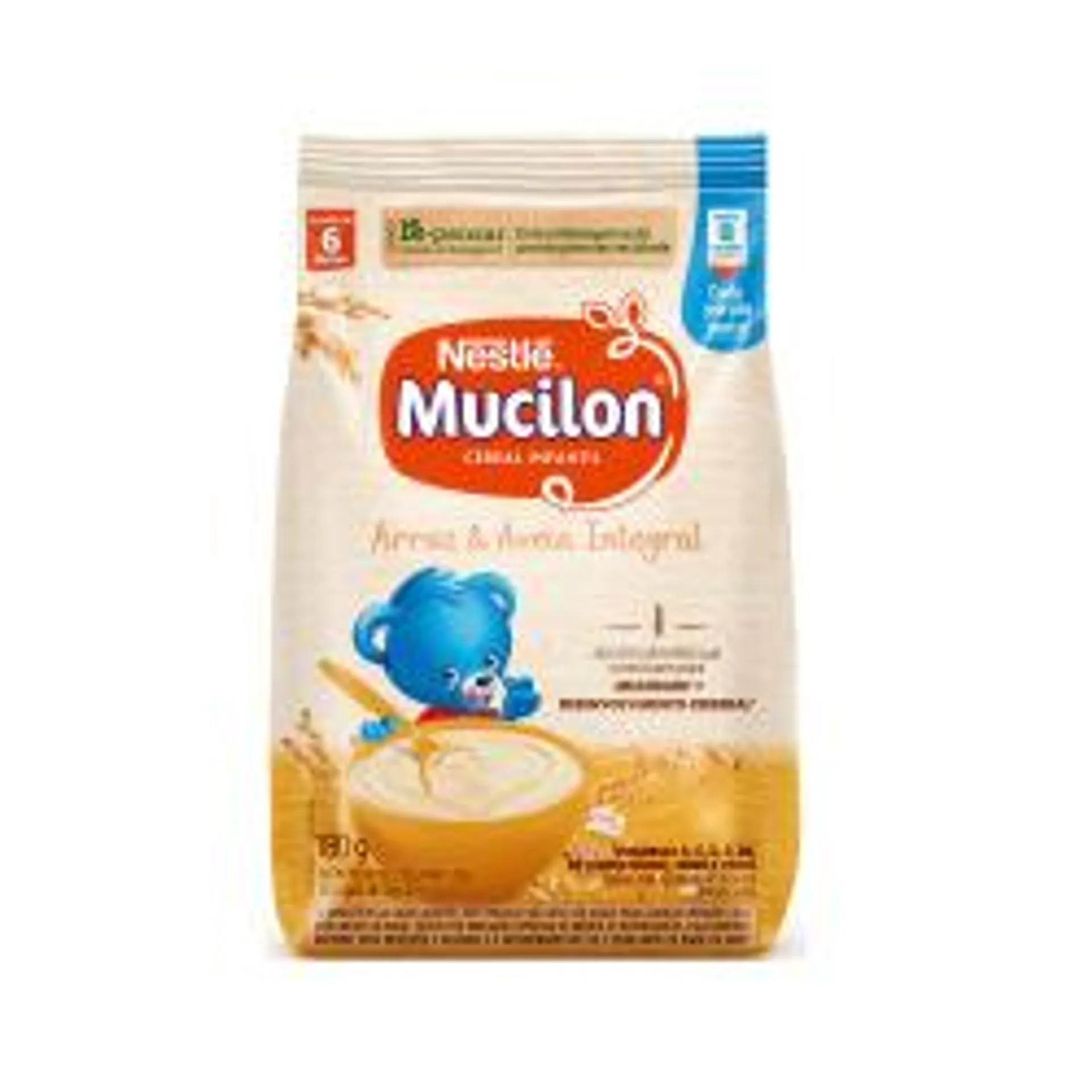 Cereal Infantil MUCILON Arroz e Aveia Sachet 180g