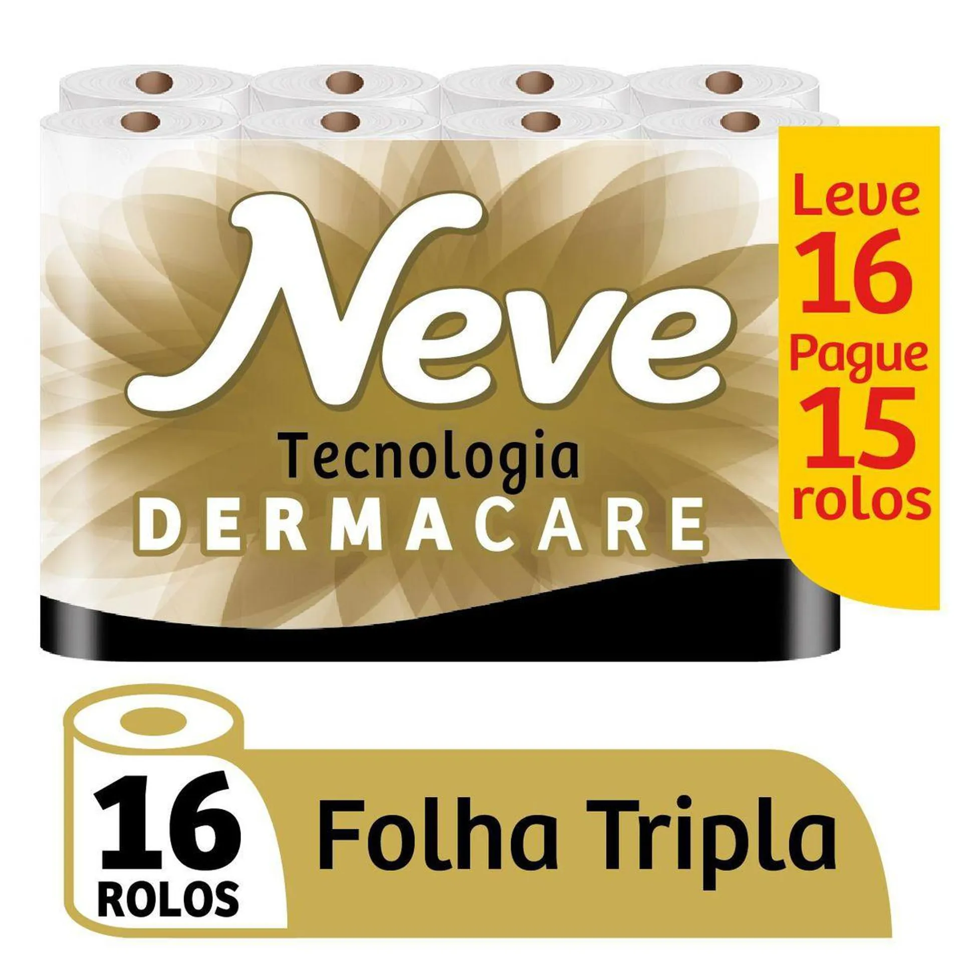 Papel Higiênico Folha Tripla Neutro Neve Supreme 20m Leve 16 Pague 15 Unidades