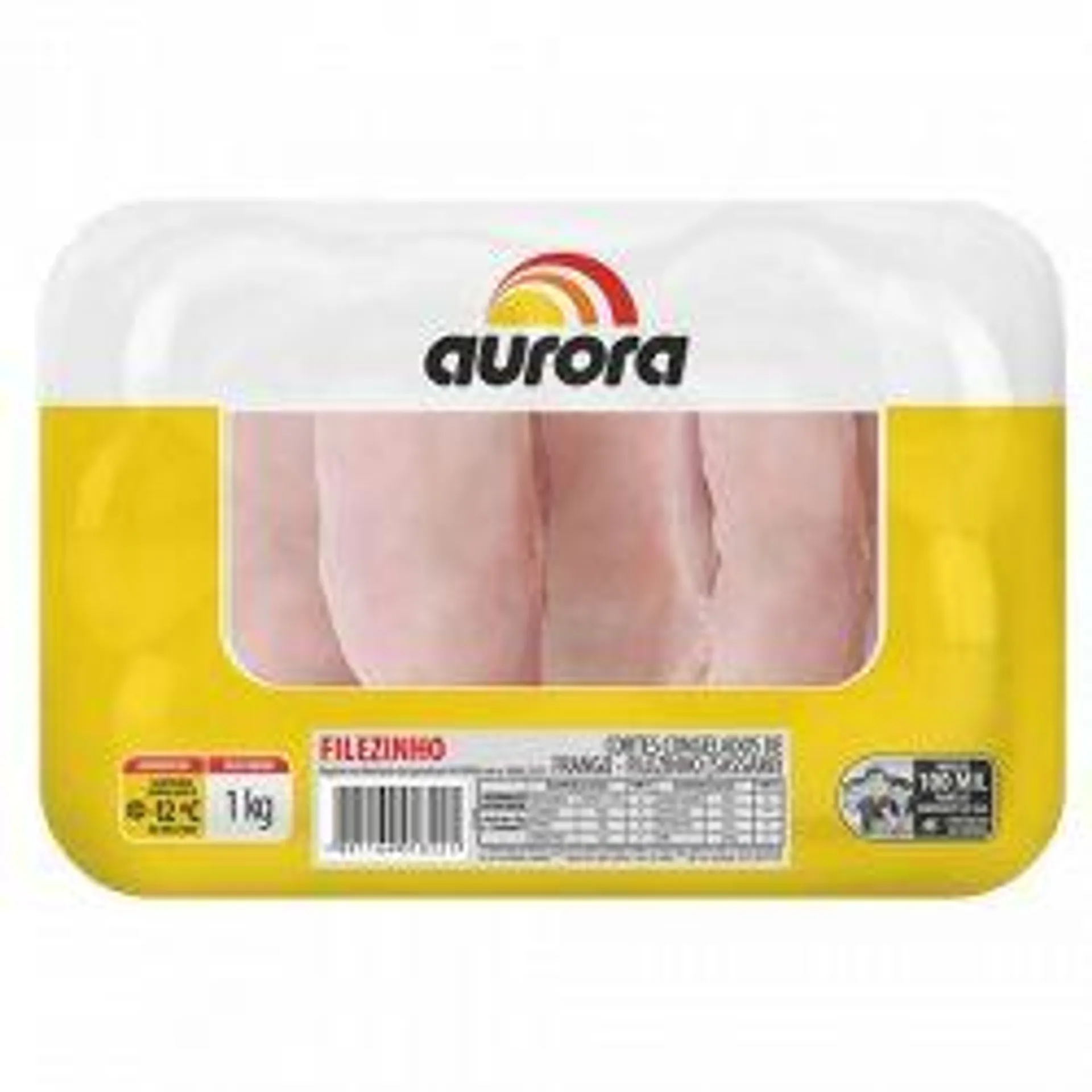 Filezinho De Peito De Frango Congelado Aurora 1kg