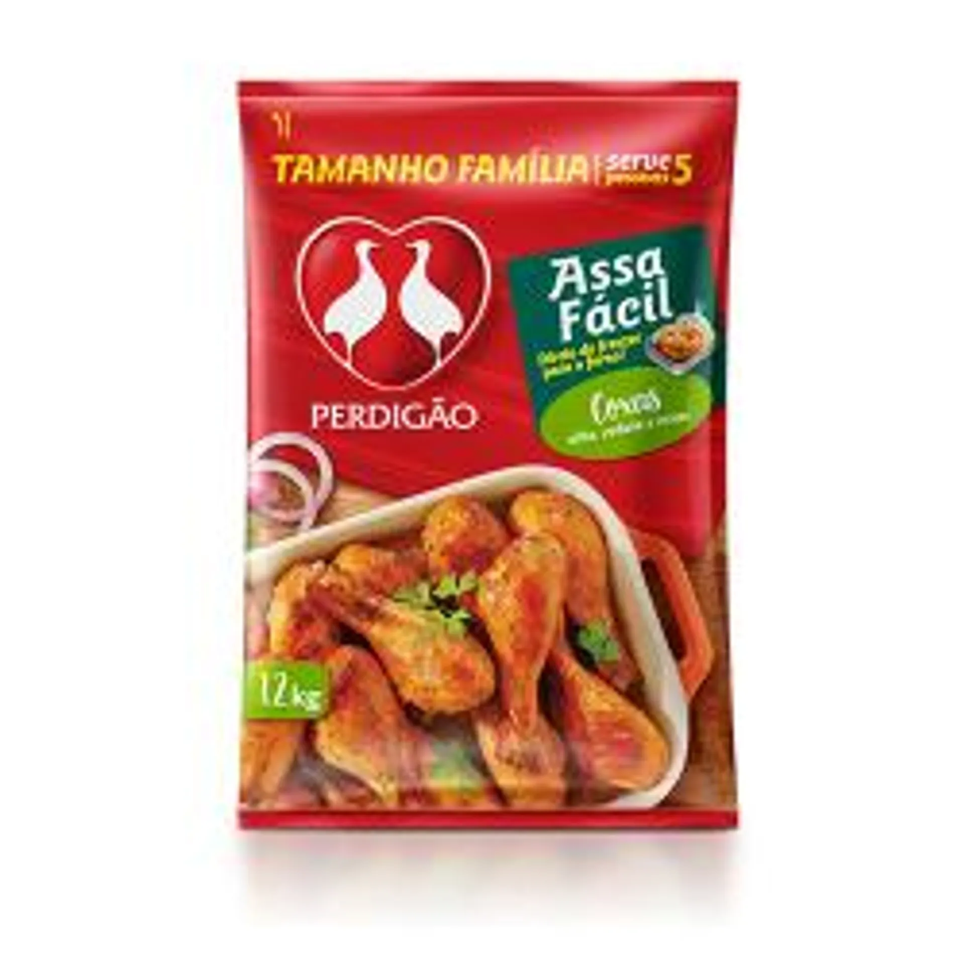 Coxa de Frango Congelada Temperada Perdigão Assa Fácil 1,2kg Tamanho Família