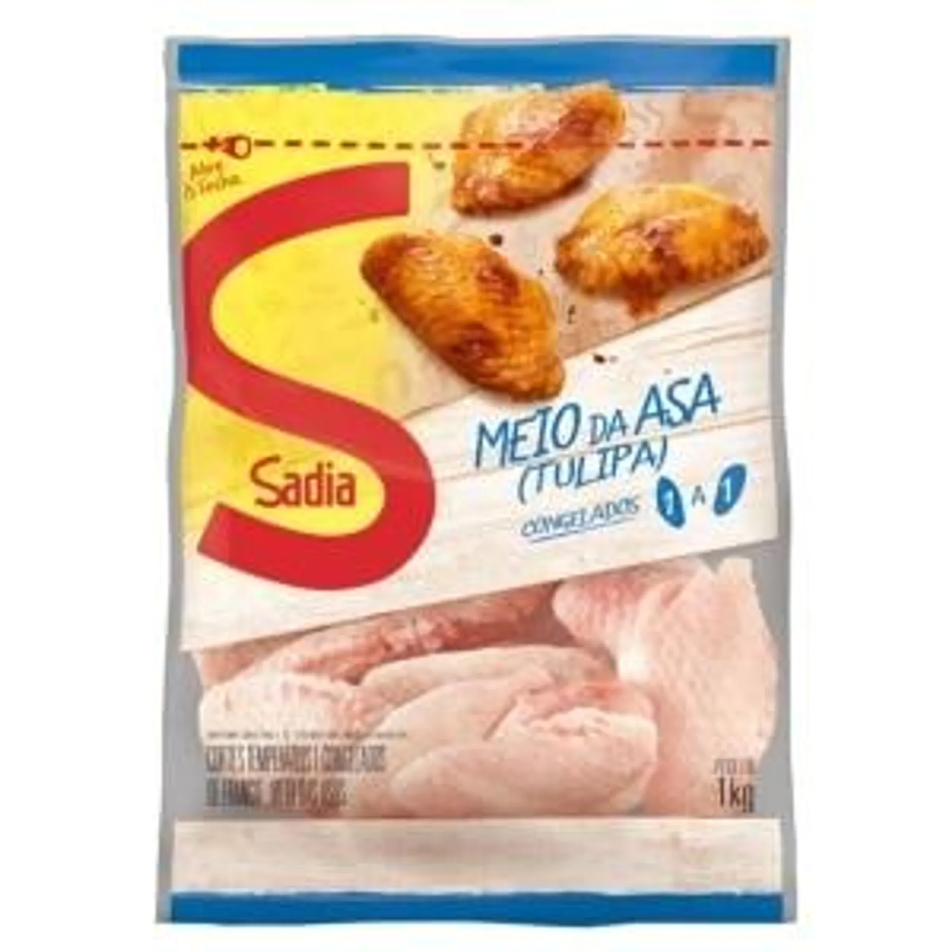 Meio da Asa de Frango Congelada Sadia 1kg