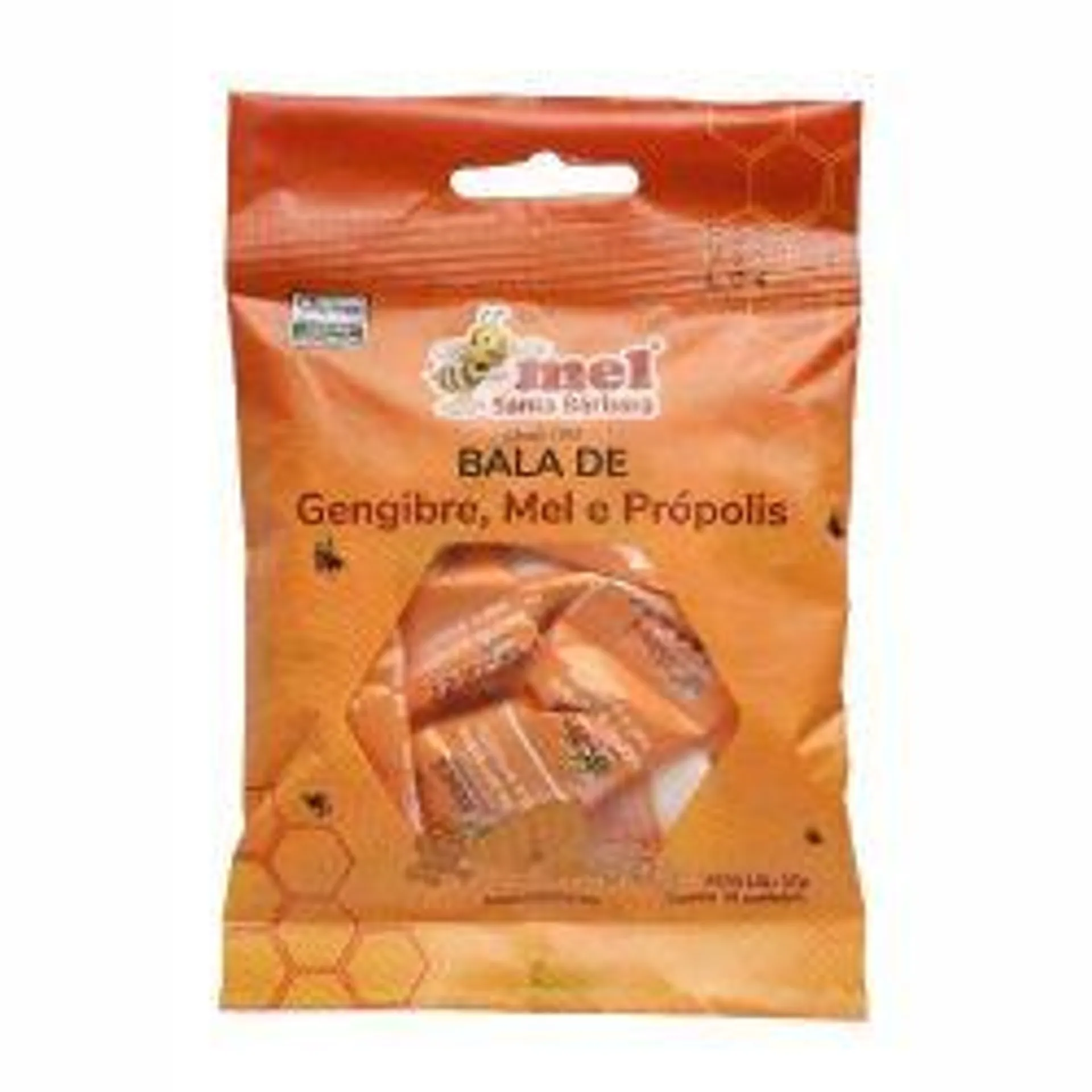 Bala De Gengibre, Mel E Própolis Santa Bárbara 37g